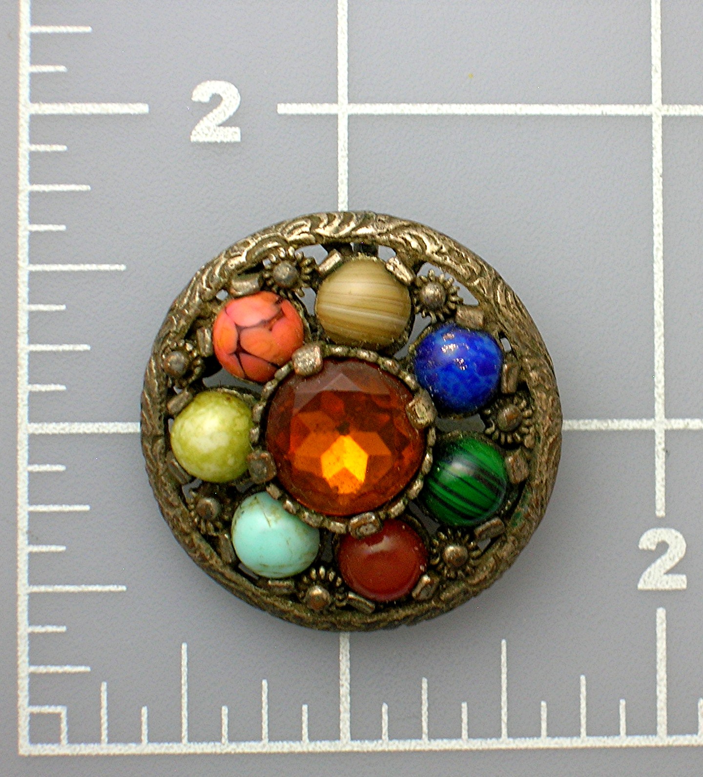 MIRACLE  Multi Jewelled MIRACLE Brooch Pendant