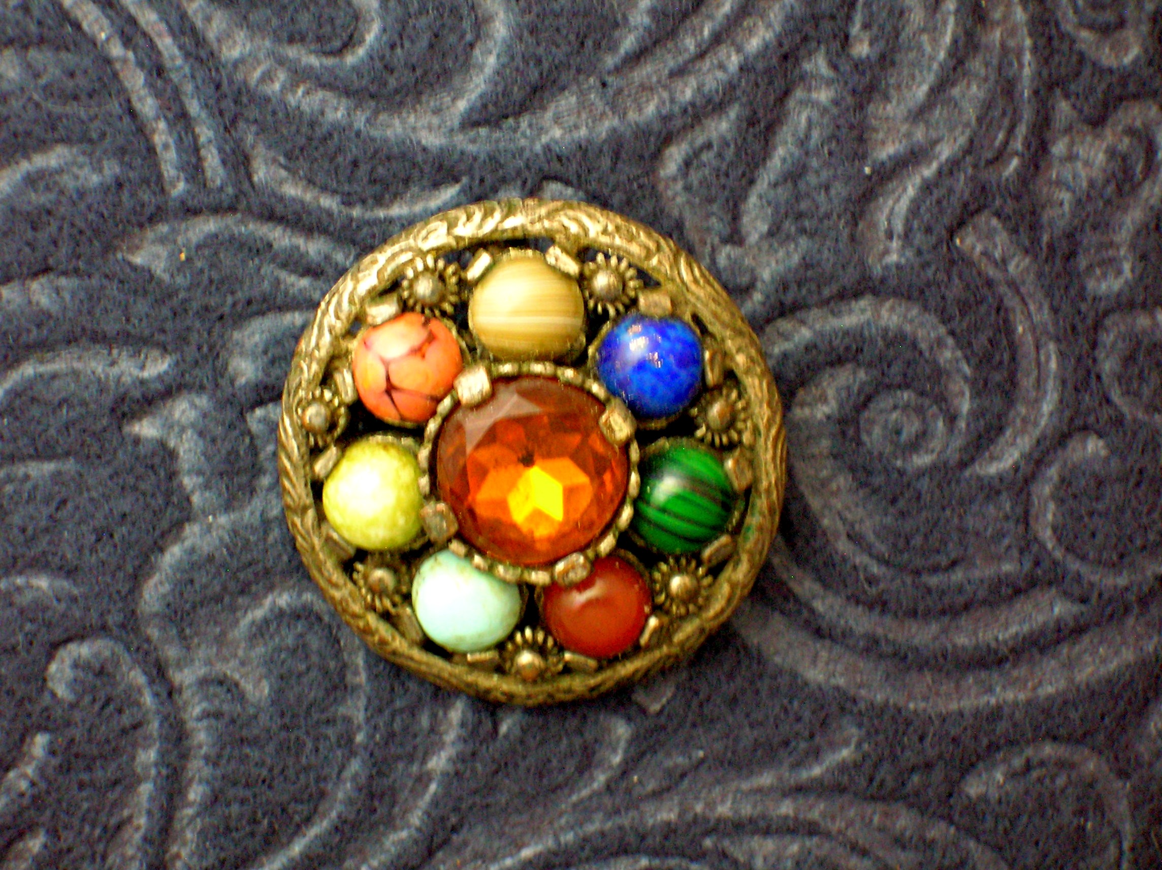 MIRACLE  Multi Jewelled MIRACLE Brooch Pendant