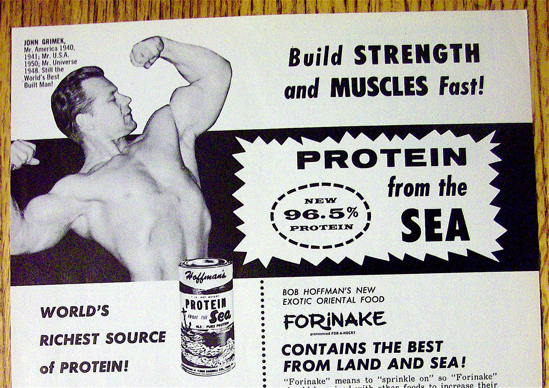 1962 Hoffman Protein From The Sea with John Grimek