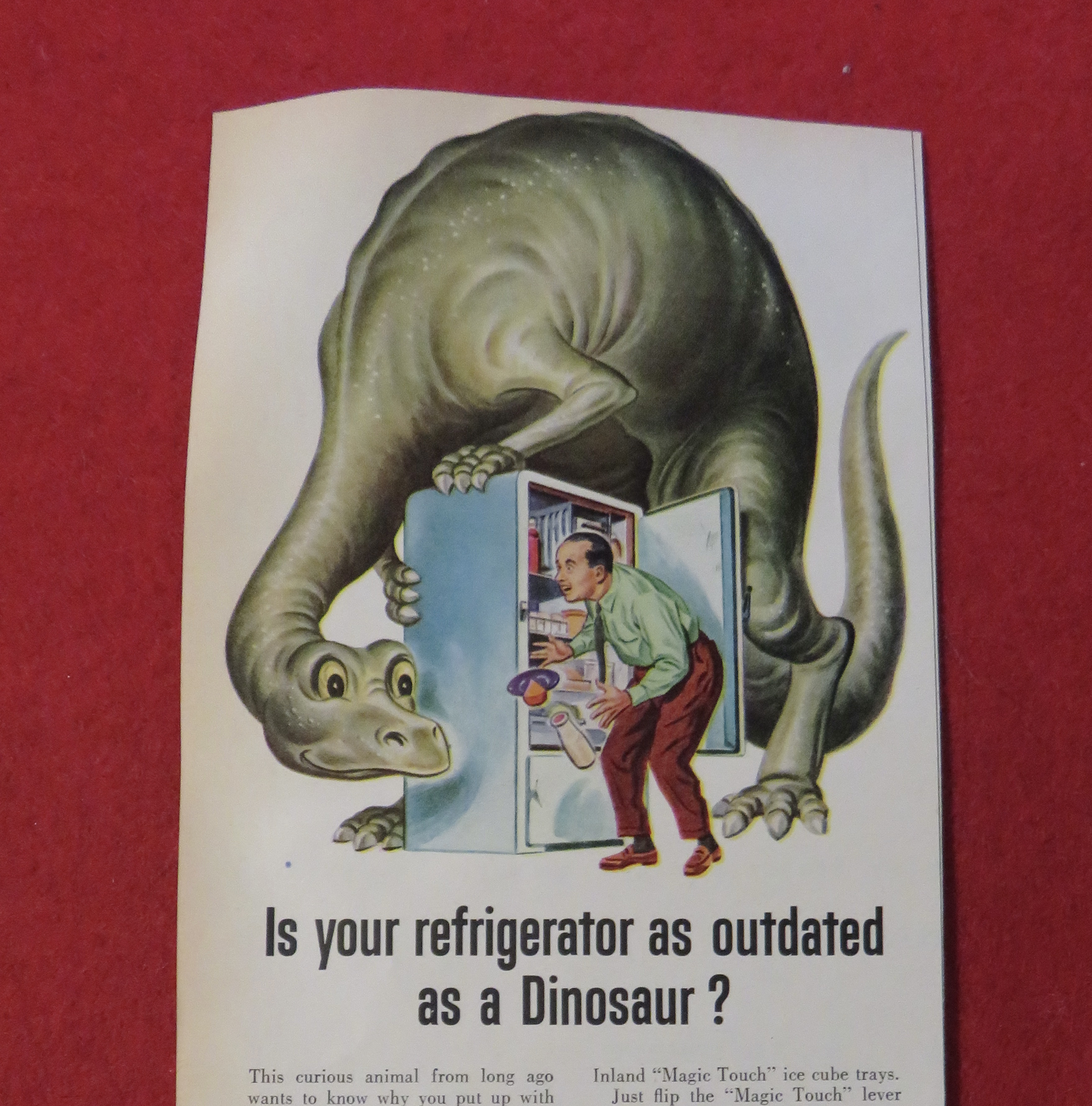 1959 Magic Touch Ice Cube Tray with Dinosaur