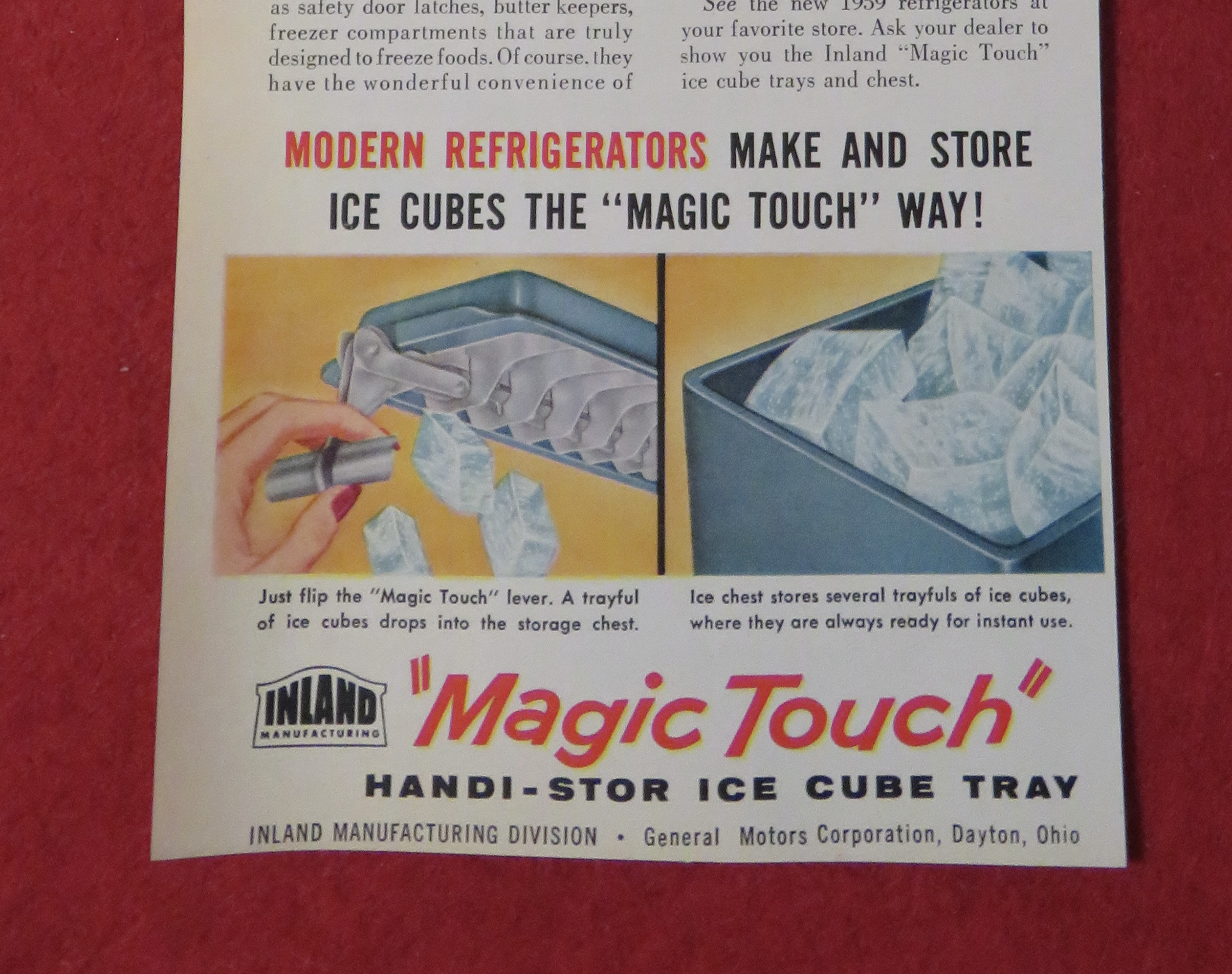 1959 Magic Touch Ice Cube Tray with Dinosaur
