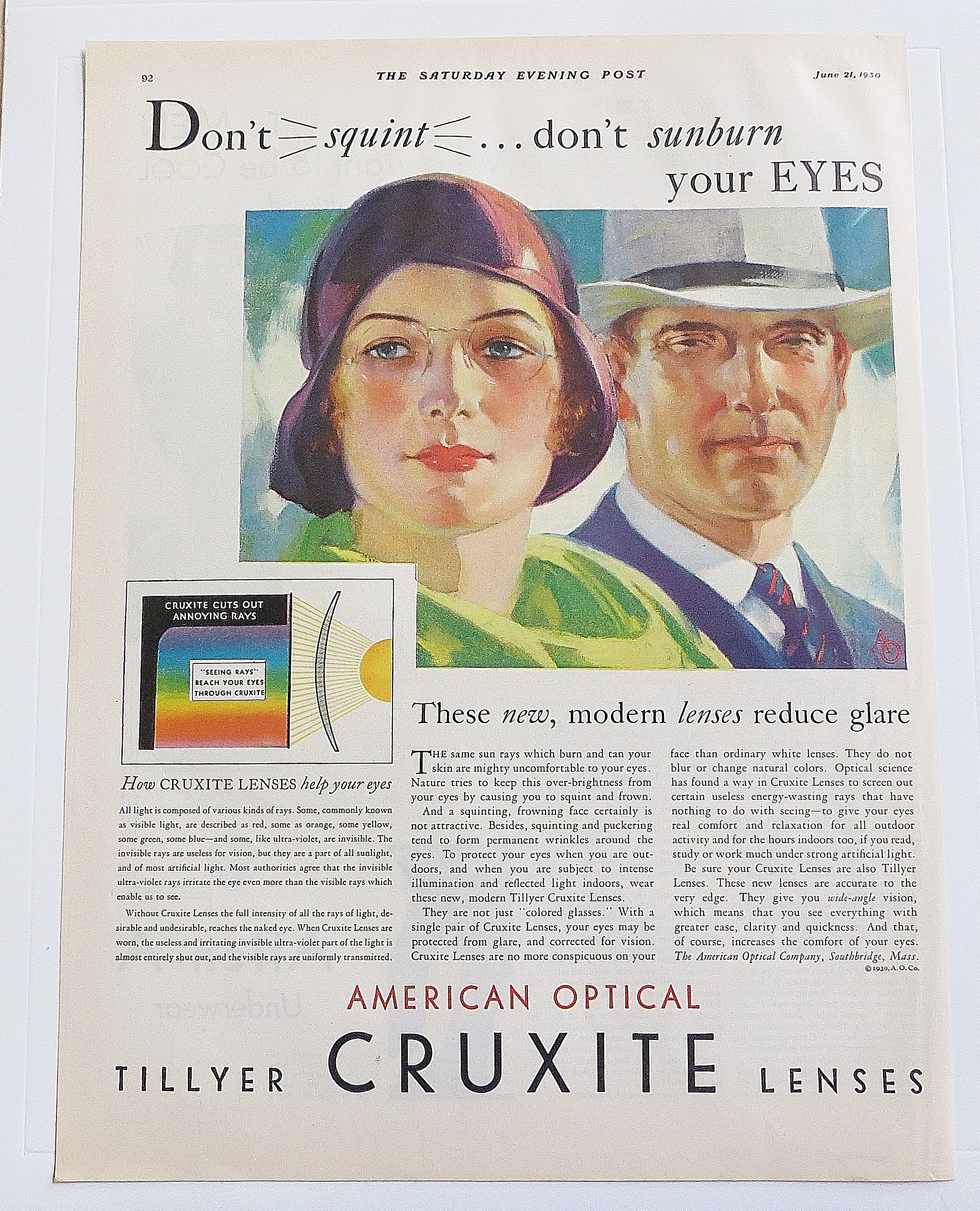 1930 Cruxite With Woman Wearing Glasses