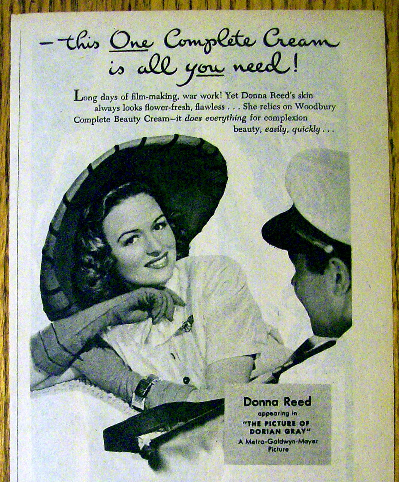 1944 Woodbury Cream with Donna Reed