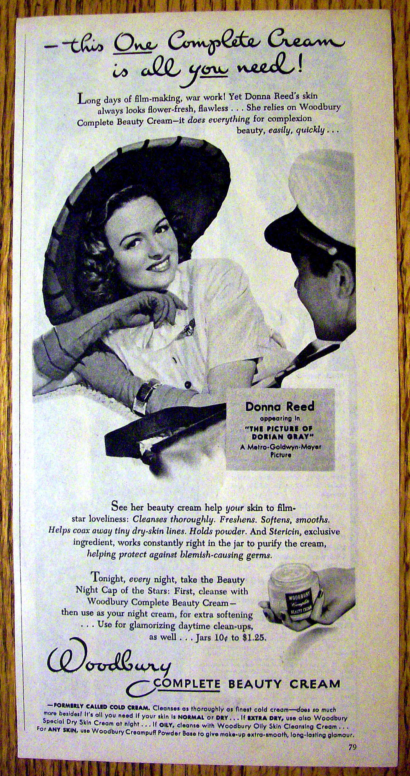 1944 Woodbury Cream with Donna Reed