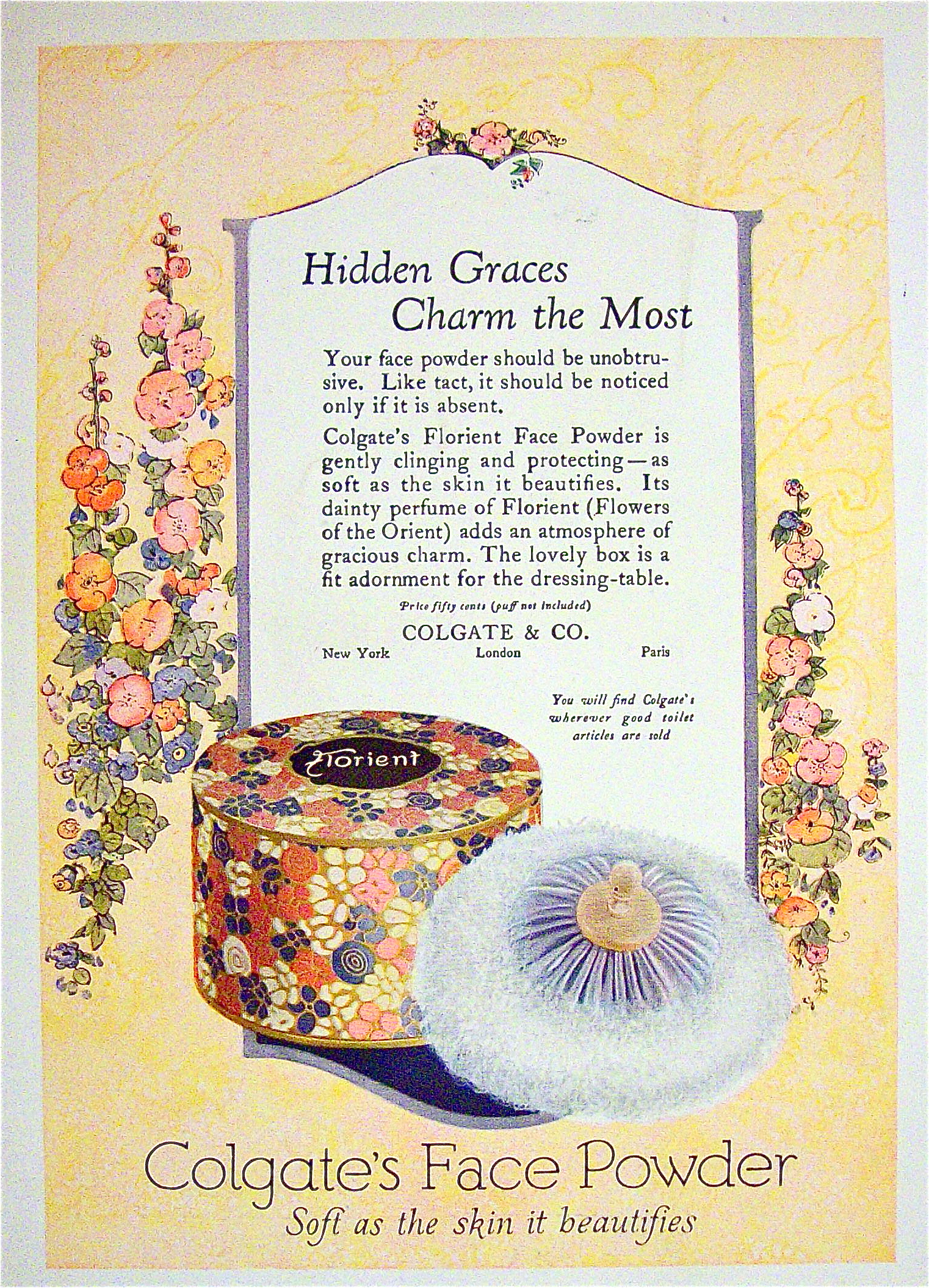 1924 Colgate's Face Powder with Florient Face Powder