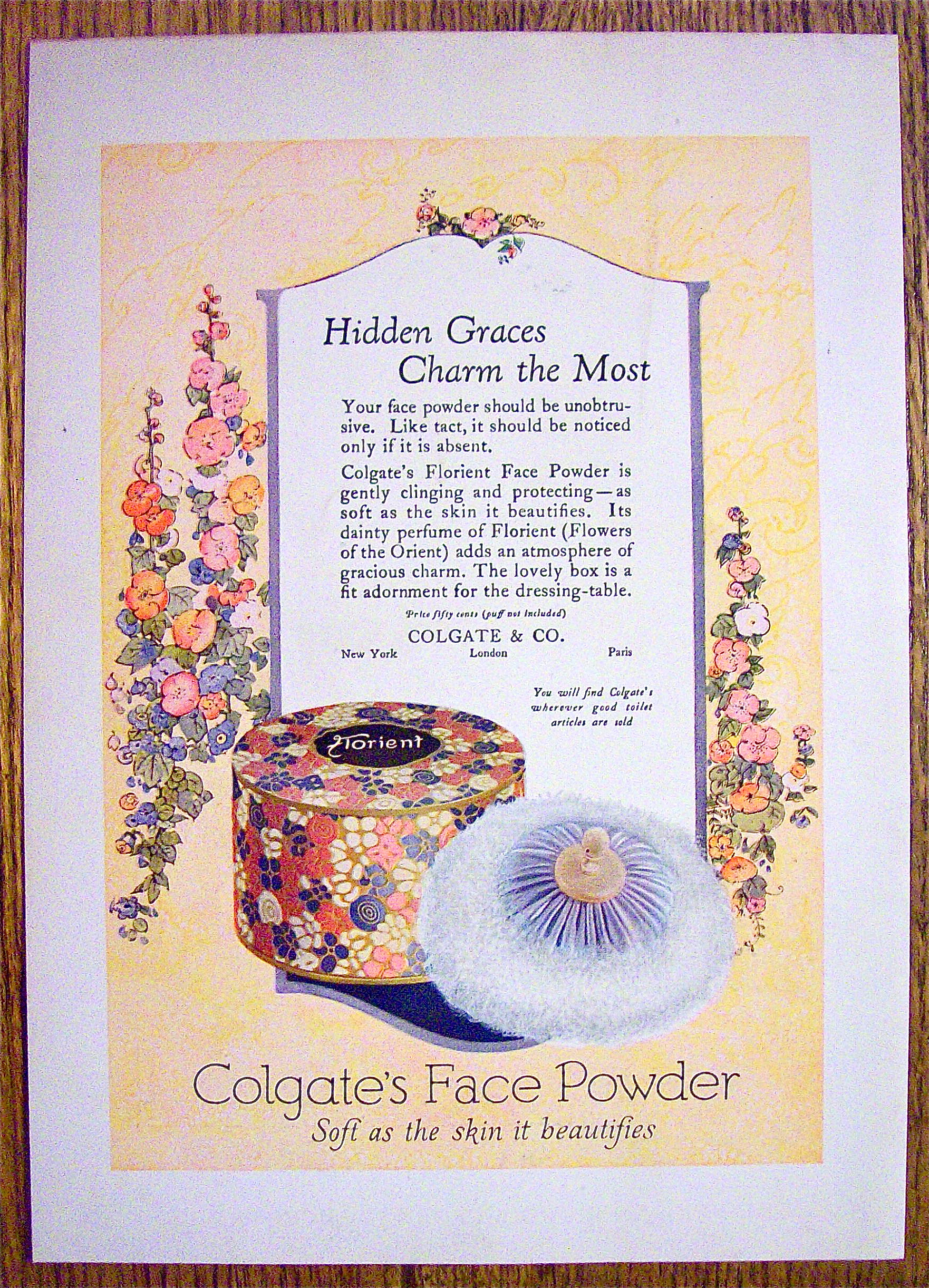1924 Colgate's Face Powder with Florient Face Powder