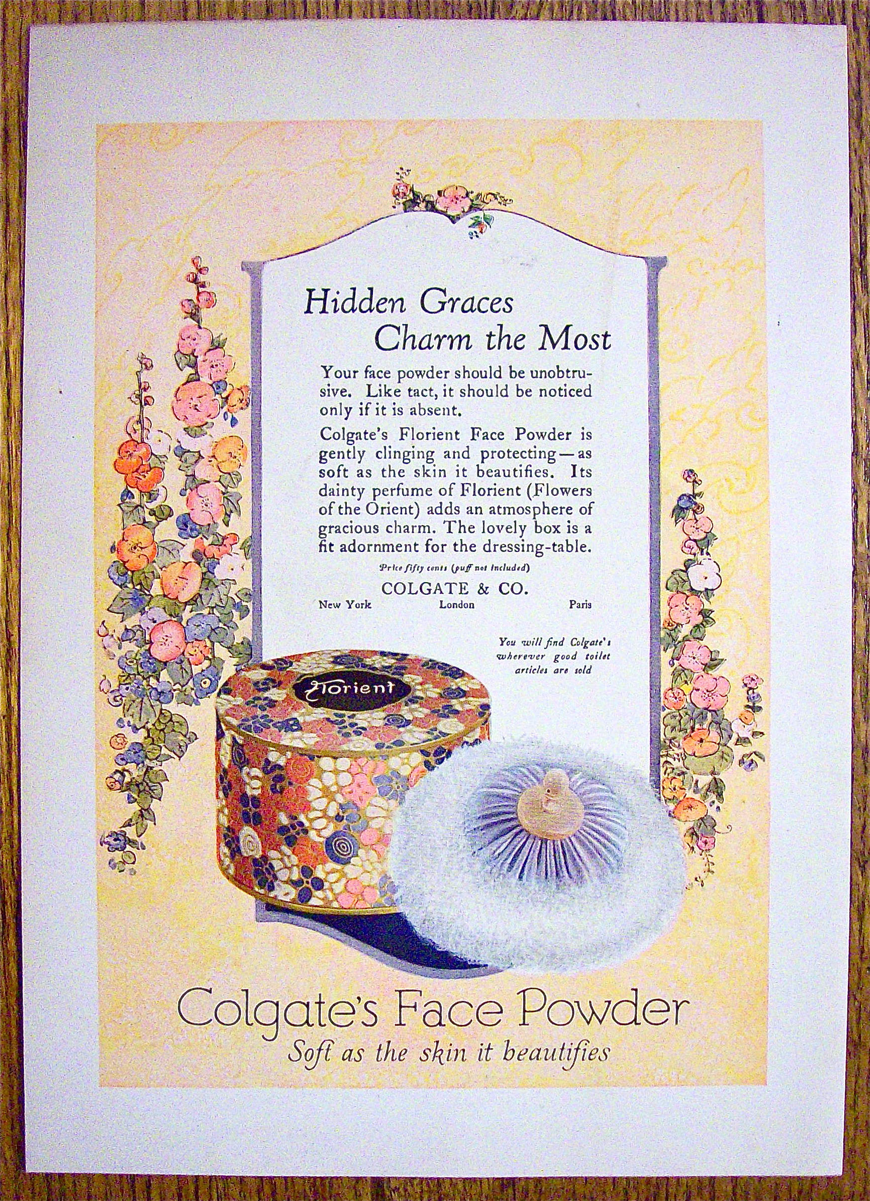 1924 Colgate's Face Powder with Florient Face Powder