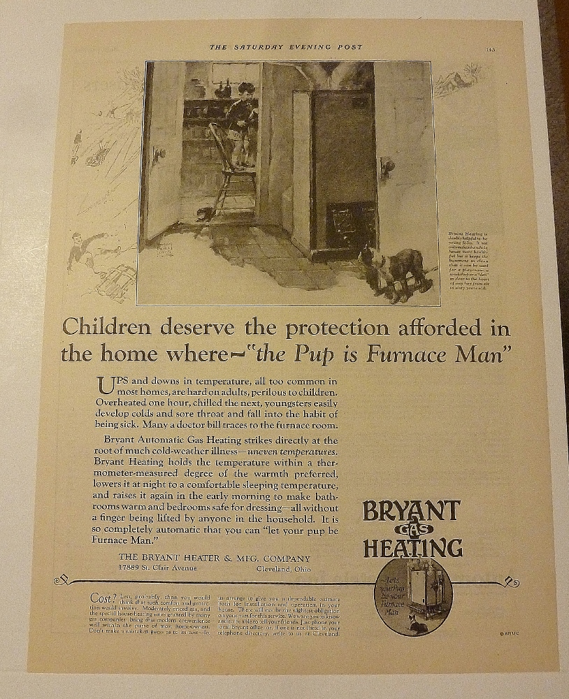 1928 Bryant Gas Heating With Child By Furnace