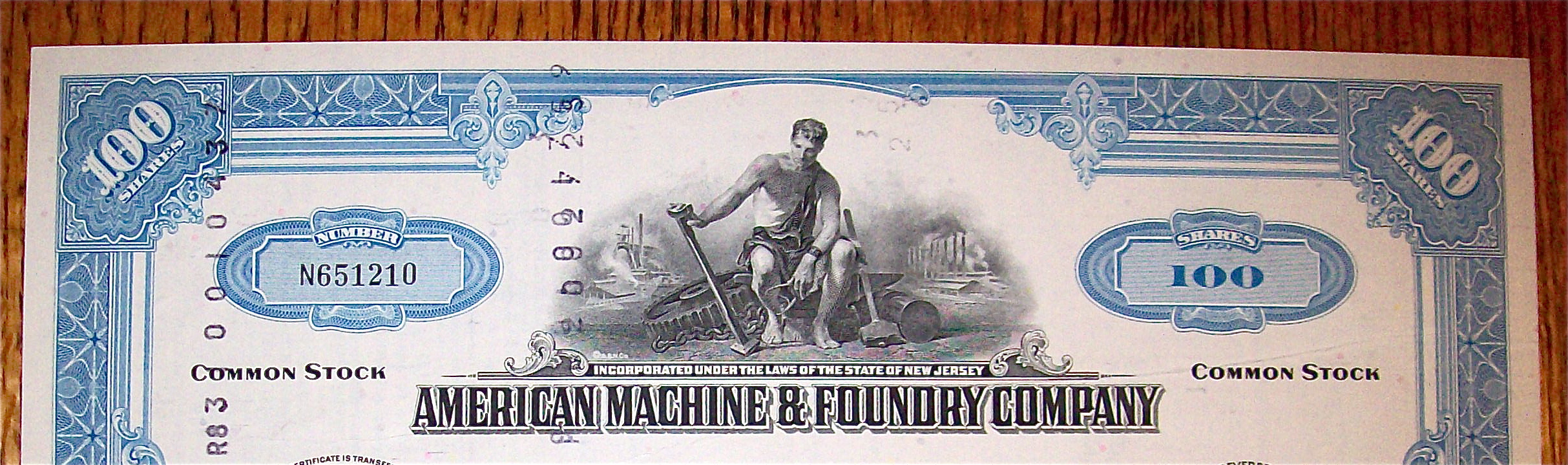 1969 American Machine & Foundry Company Stock