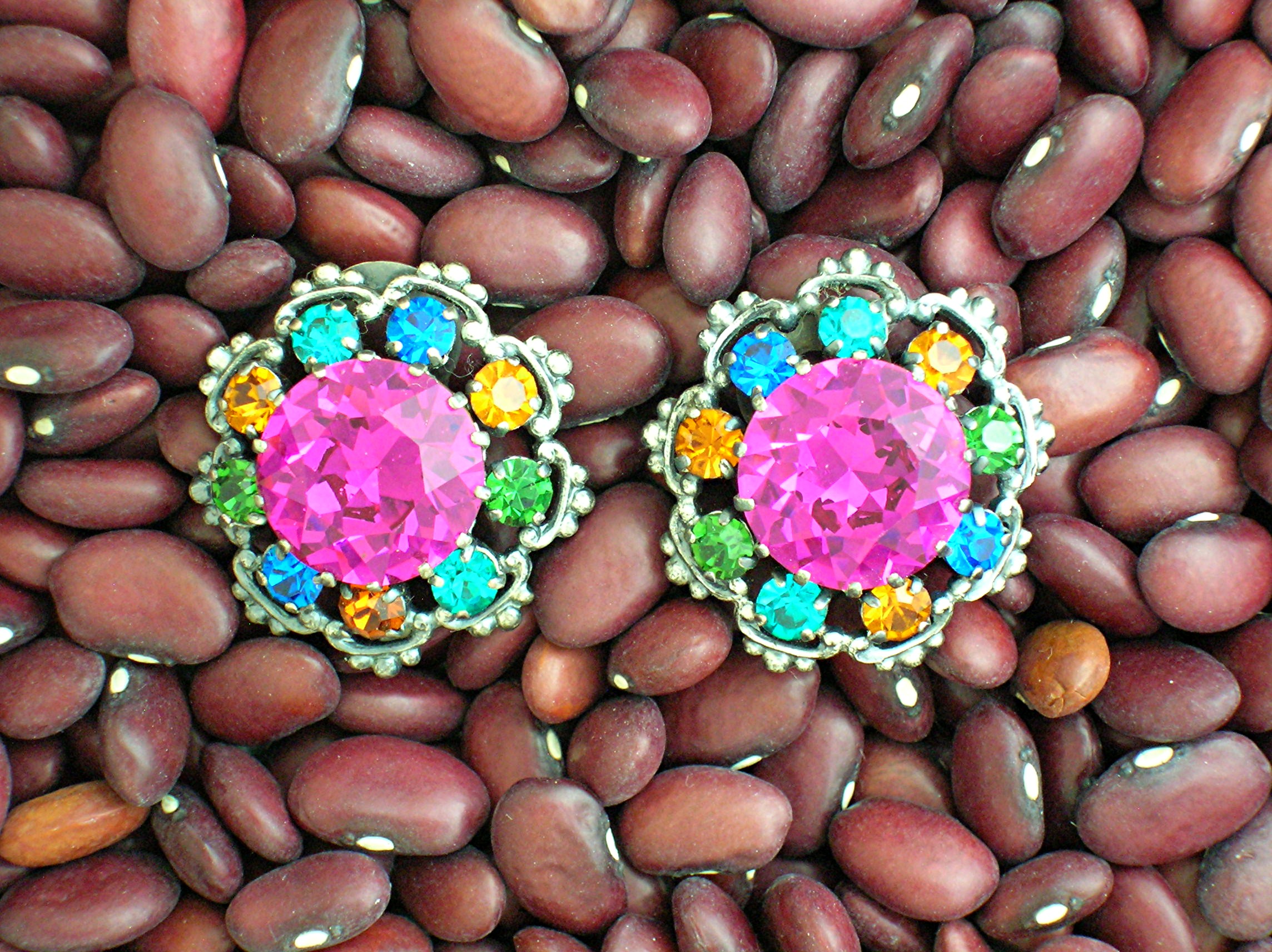 Brilliant Jewel Austrian Crystal Clip Earrings