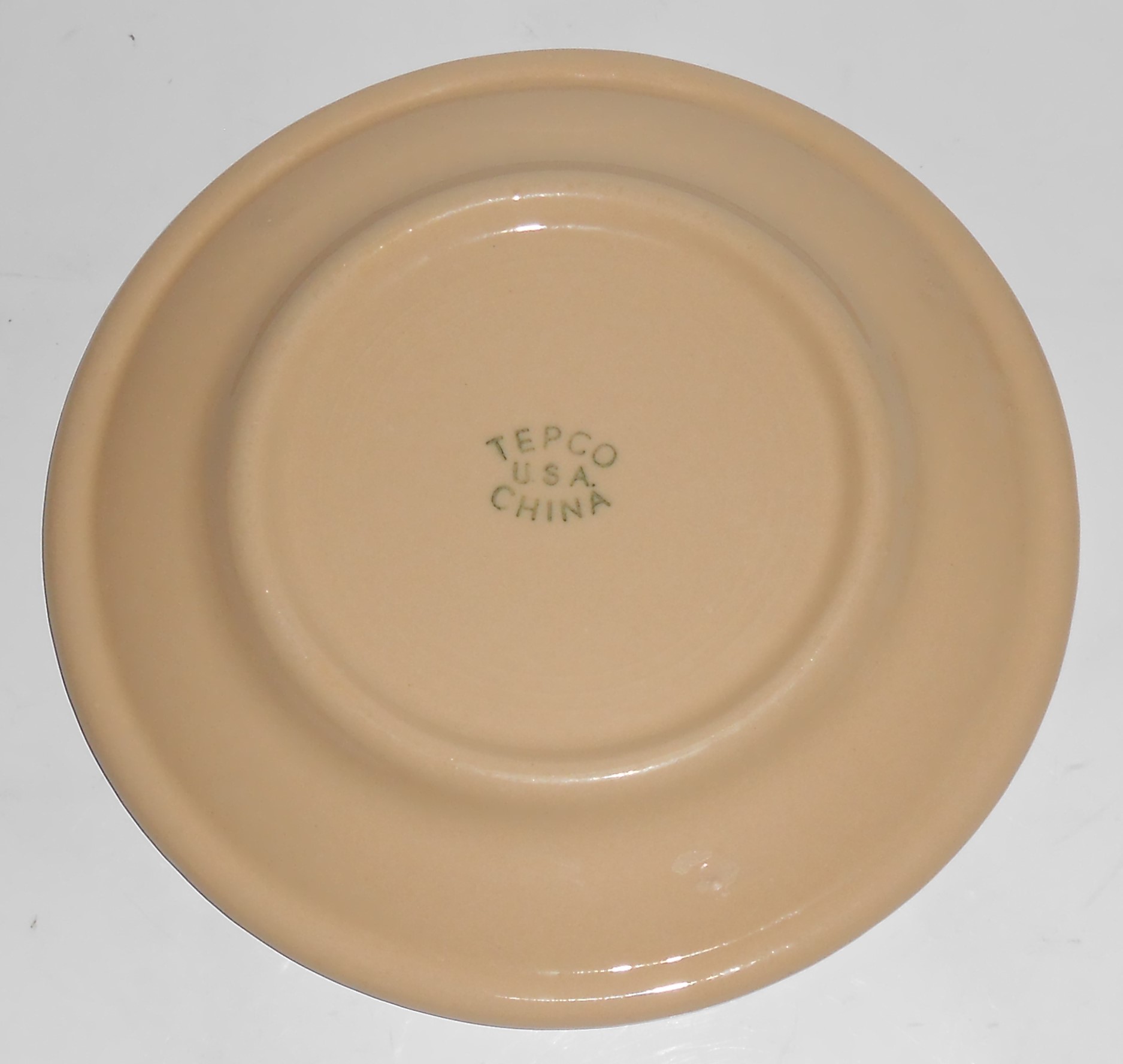 Tepco Restaurant Ware China Red & Blue Bands Plate
