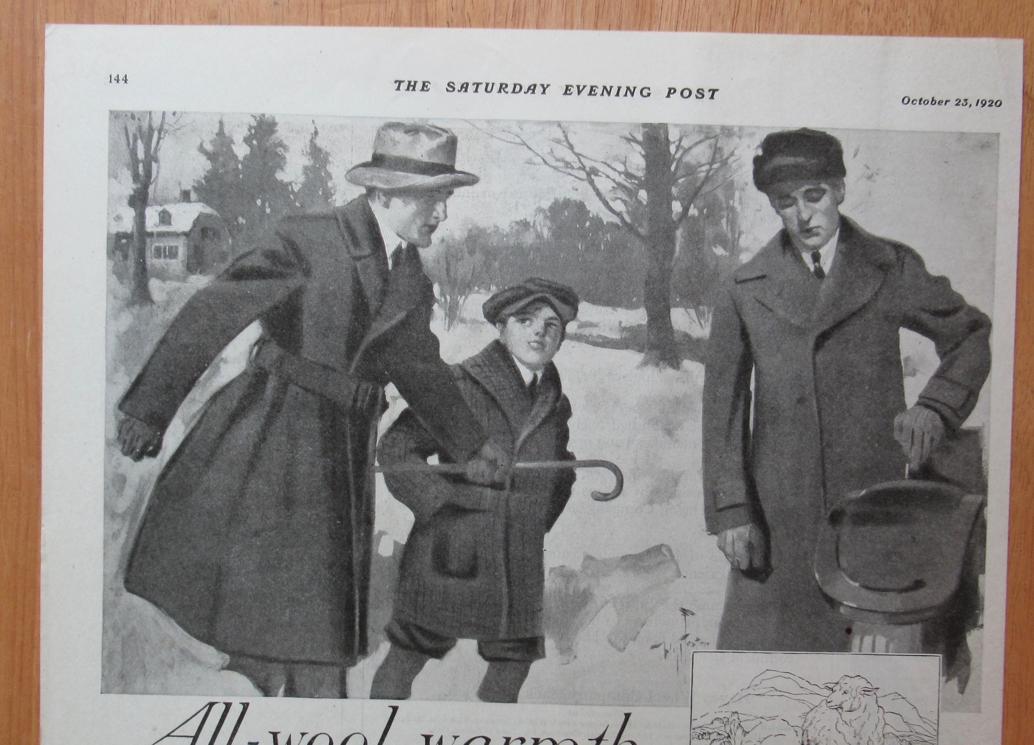 1920 Jacob's Oregon City Woolens with Men in Wool Coats