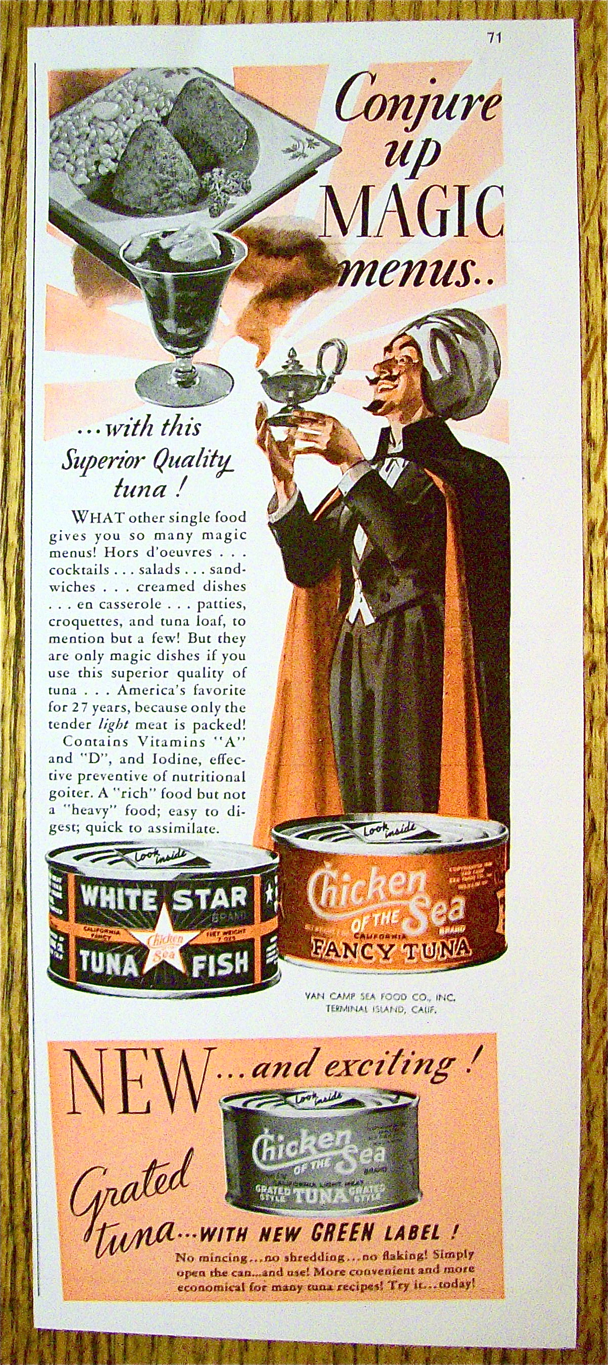 1939 Chicken of the Sea Tuna with Magician