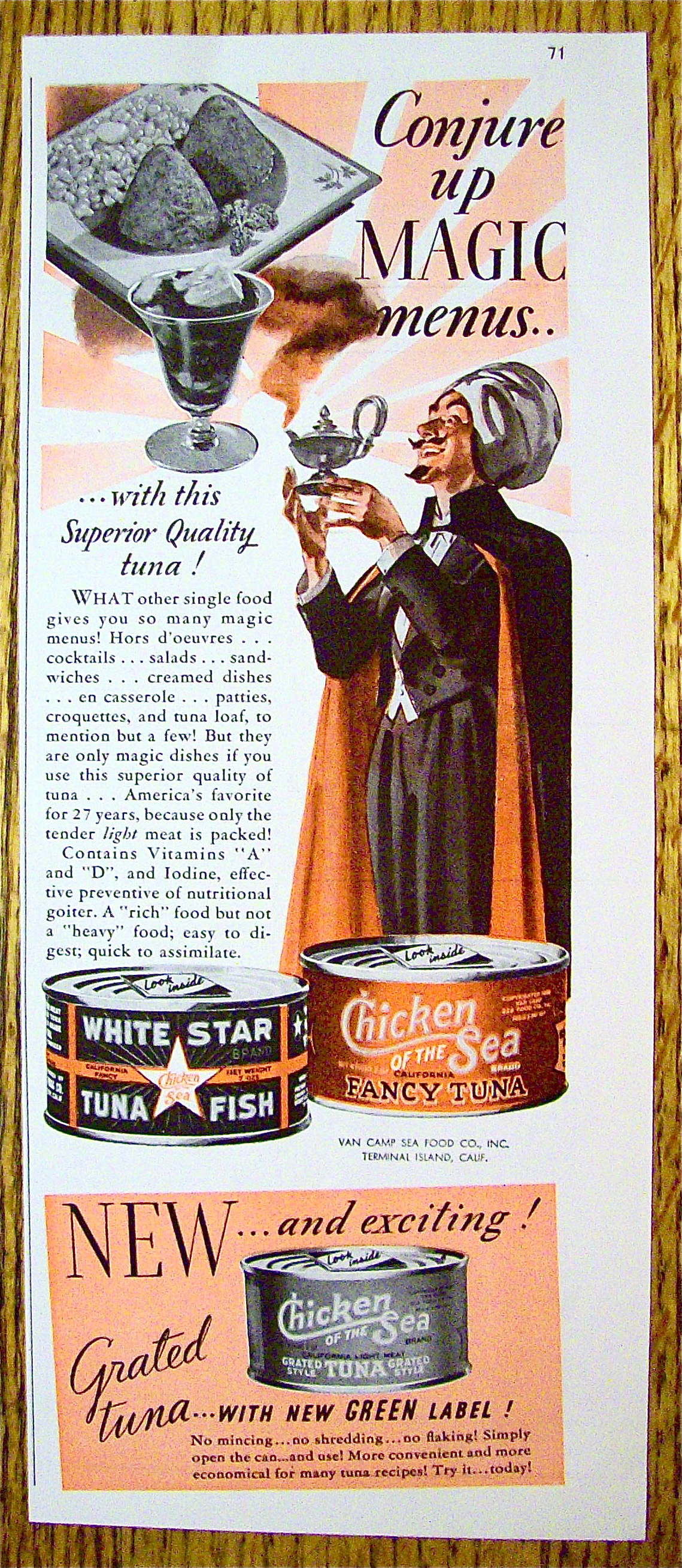 1939 Chicken of the Sea Tuna with Magician