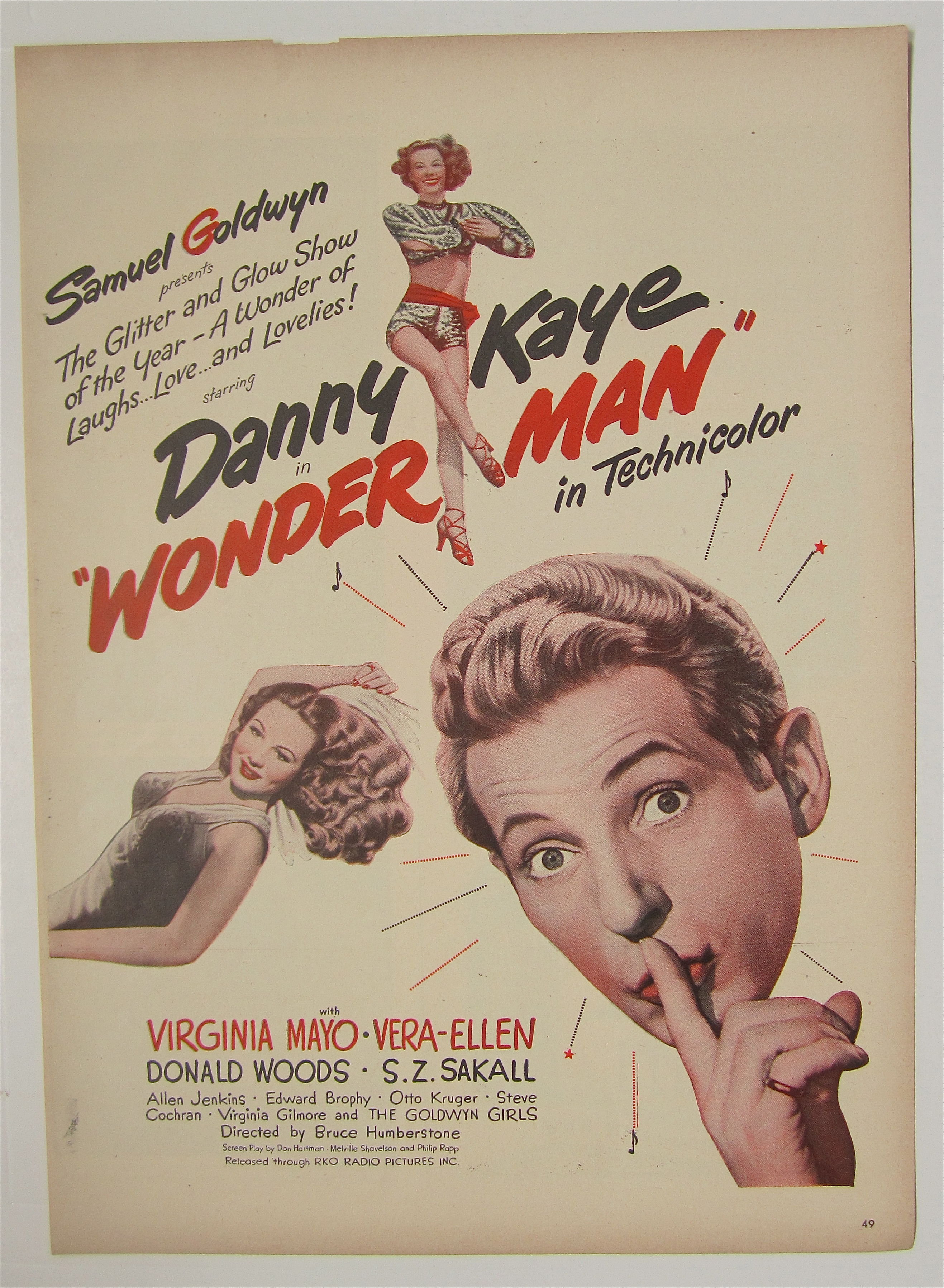 1945 Wonder Man with Danny Kaye & Virginia Mayo