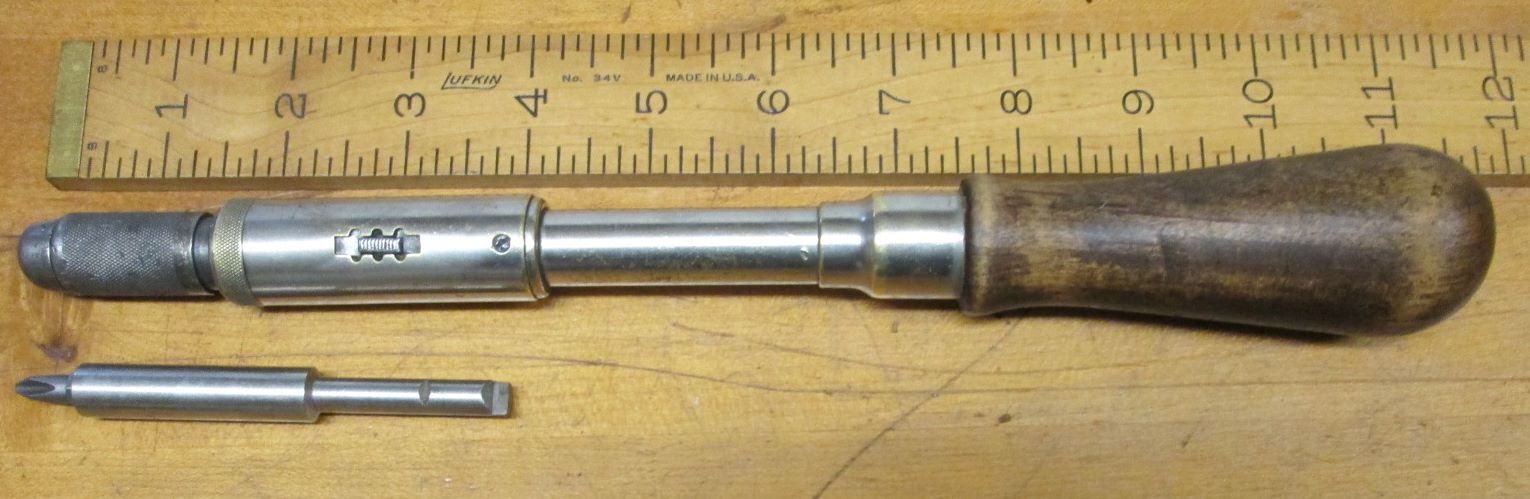 North Bros. Yankee No. 30 Screwdriver w/Hex Bit Adapter