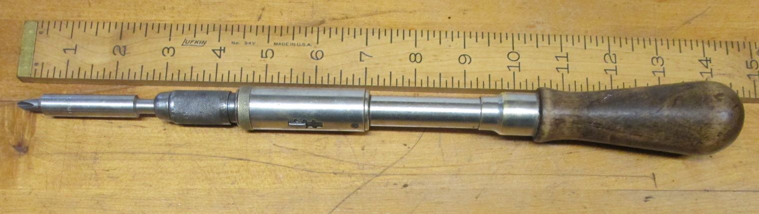North Bros. Yankee No. 30 Screwdriver w/Hex Bit Adapter