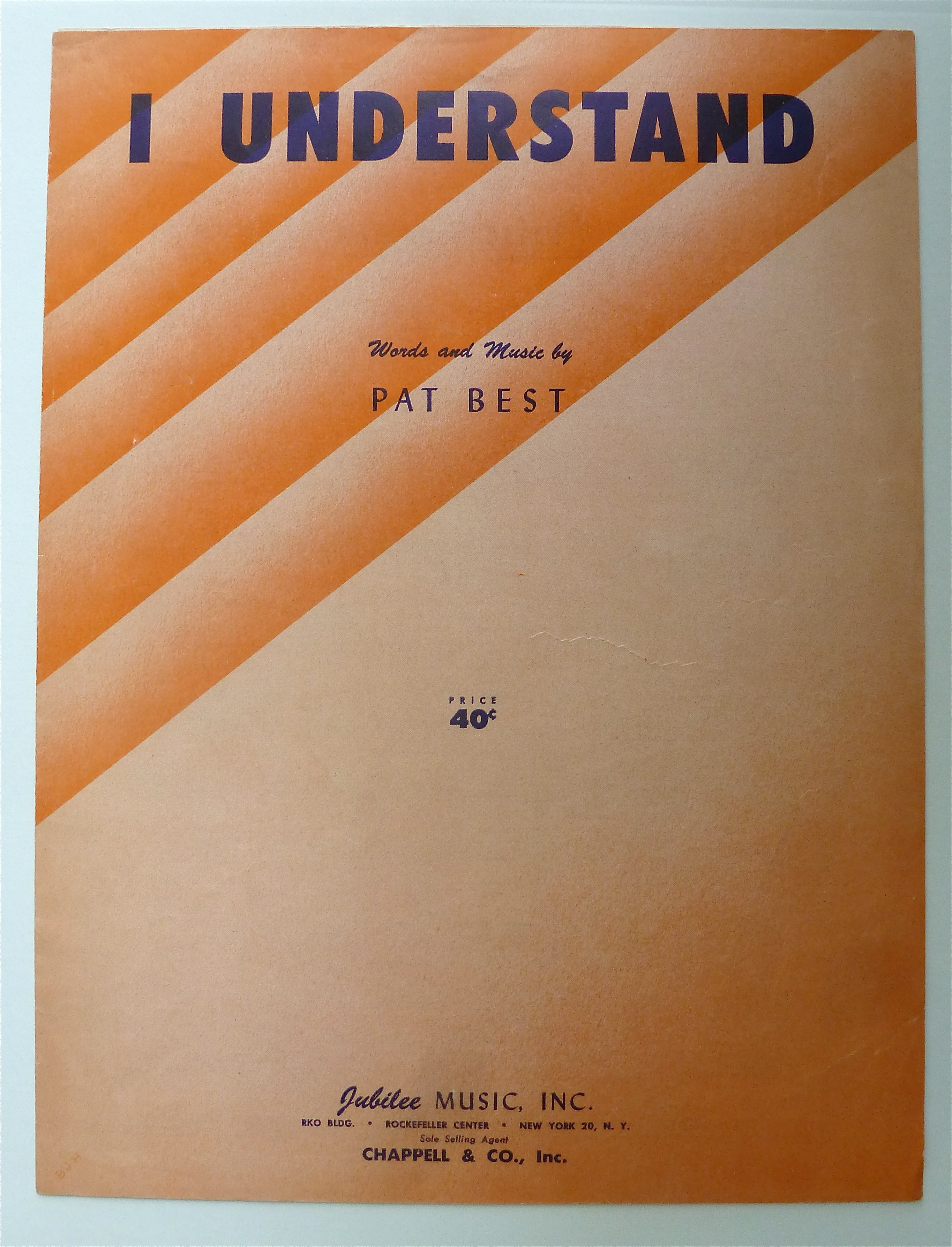 Sheet Music For 1953 I Understand