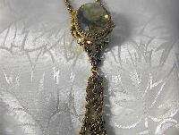 Necklace Citrine & 36 Inch Gold Fill Slide Tassles