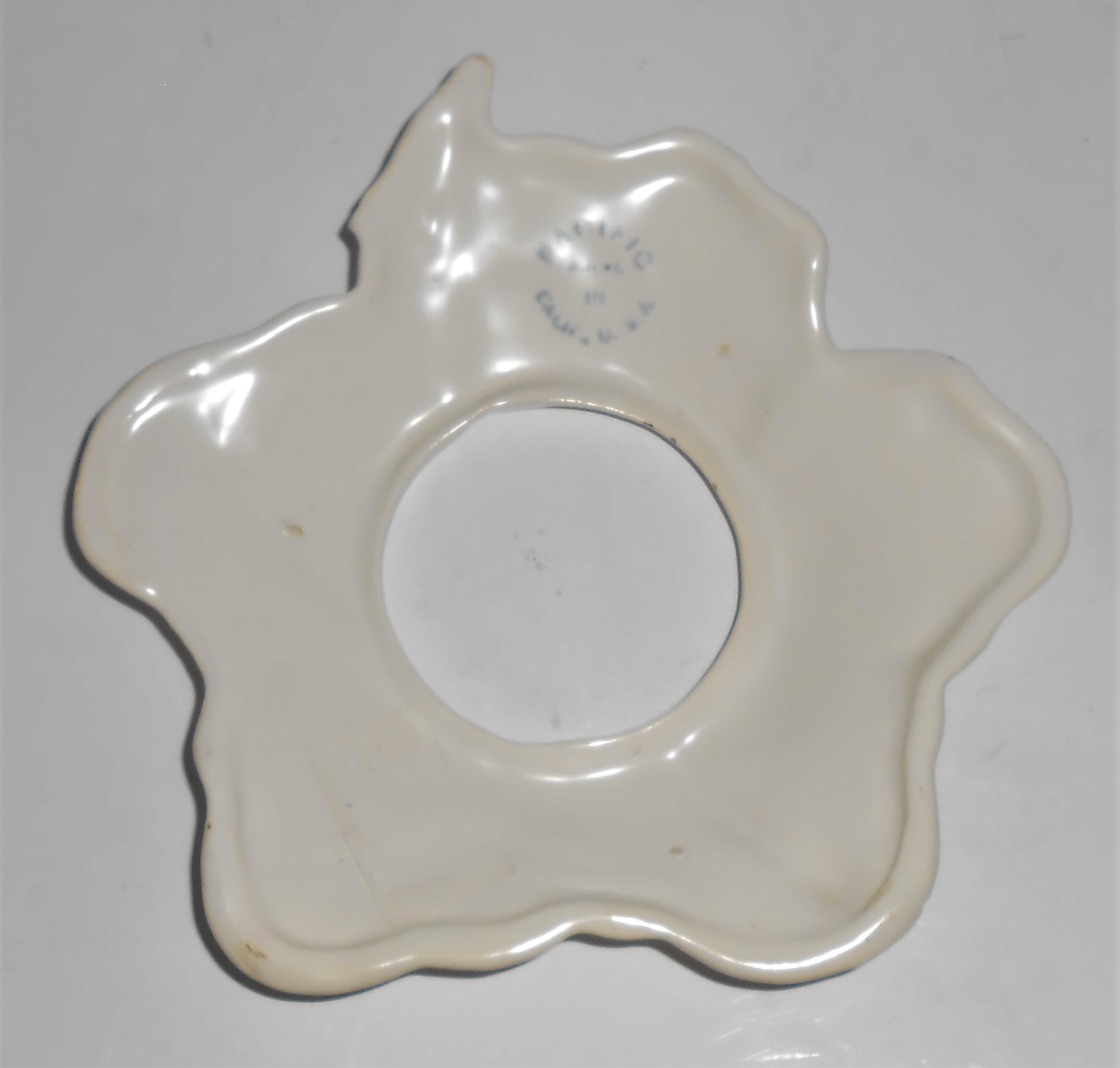Pacific Pottery White Lily Pad Candle Ring