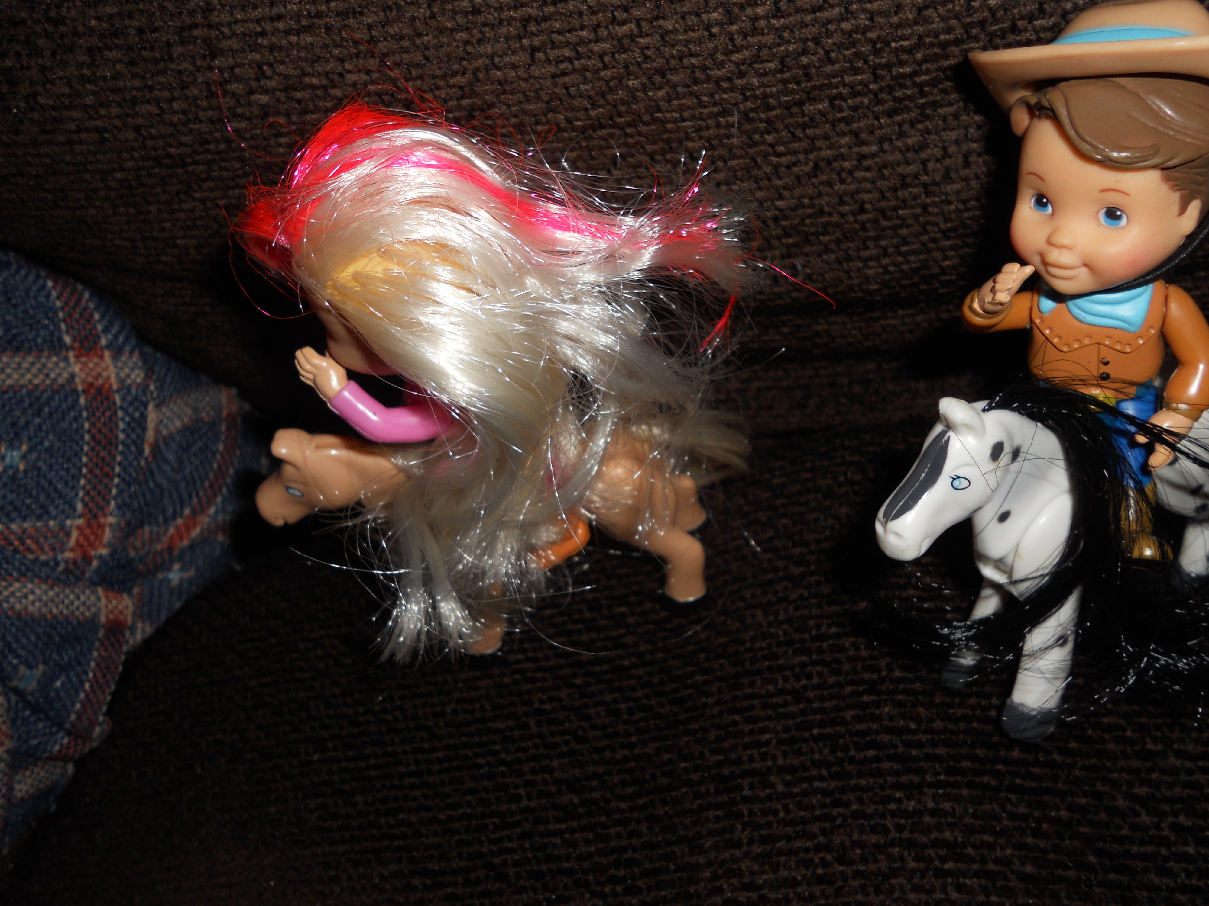 Cowboy and Cowgirl Doll Horses Toy Biz Marvel