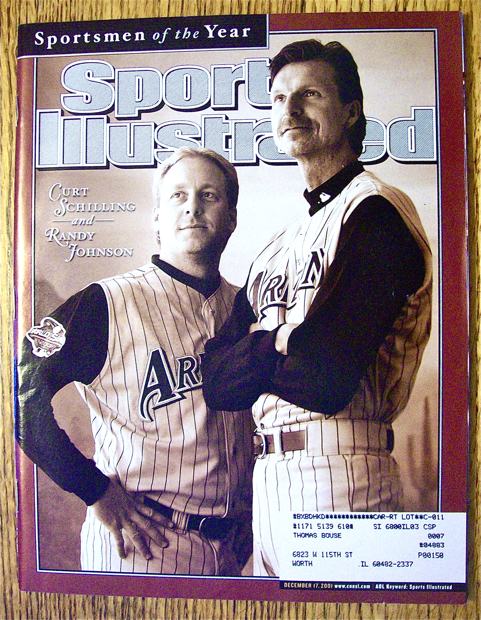 Sports Illustrated Magazine December 17, 2001 Schilling
