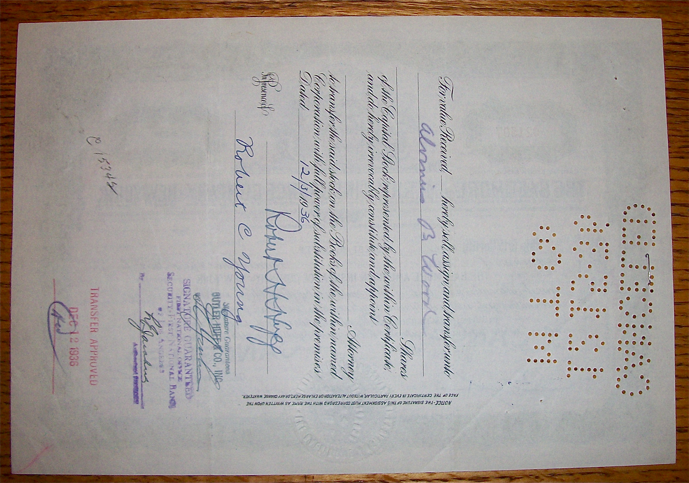 1936 Baltimore American Insurance Co Of New York Stock