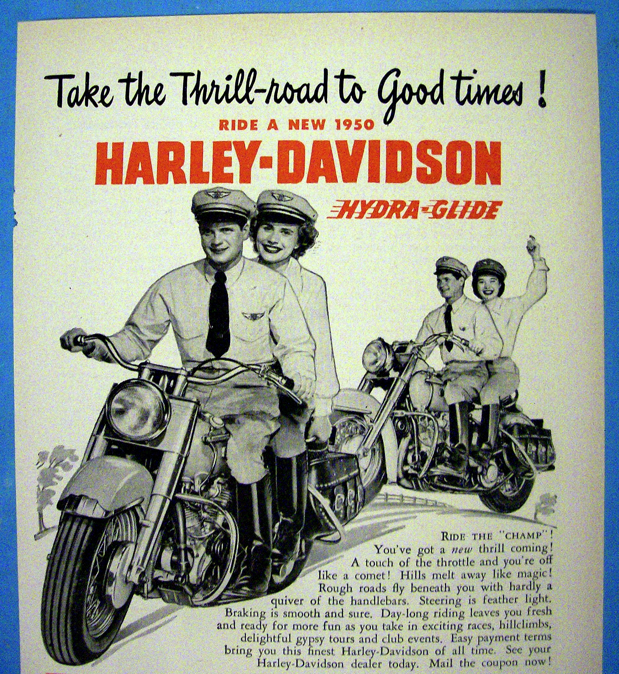 1950 Harley Davidson Hydra Glide with 2 Couples