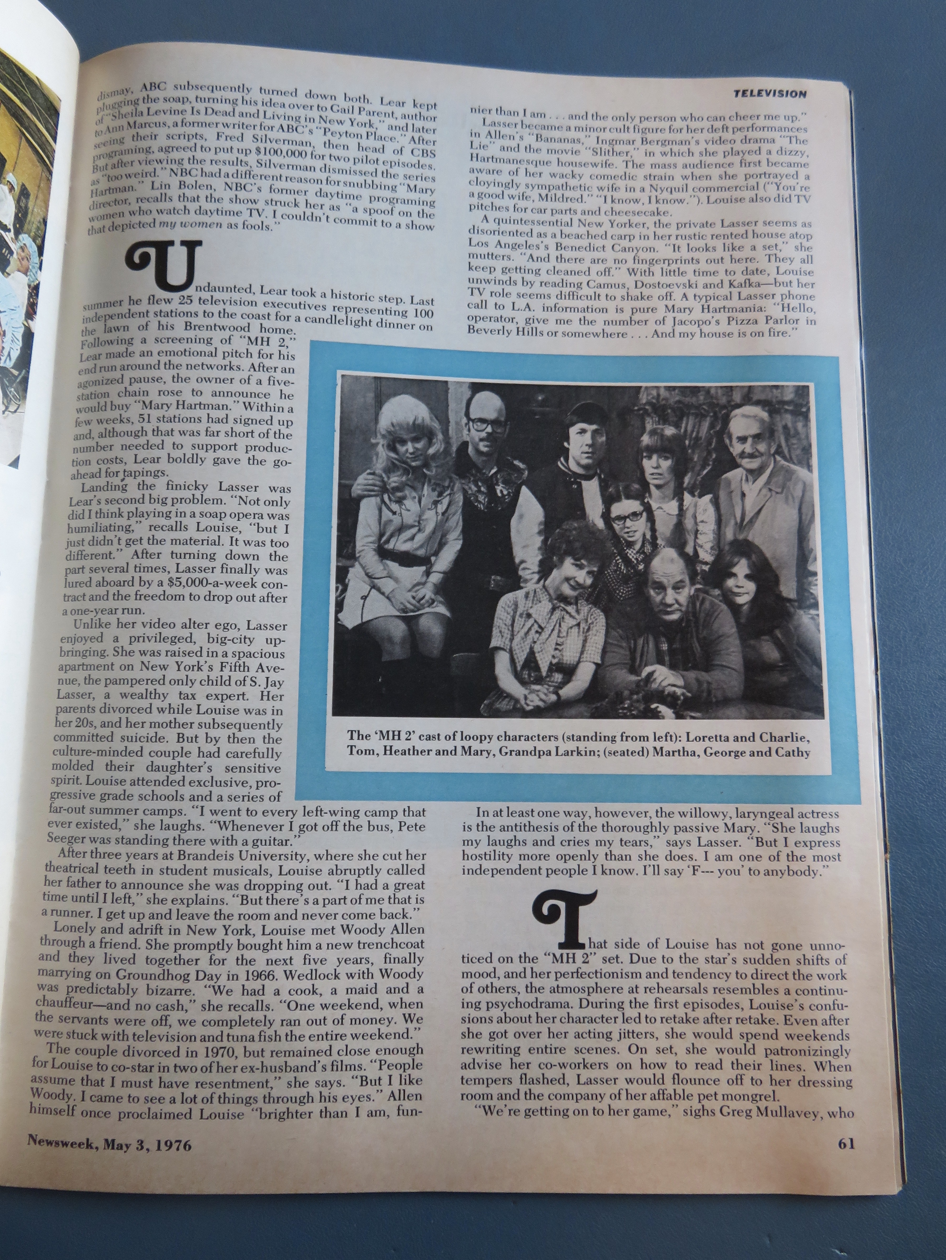 Newsweek Magazine May 3, 1976 Louise Lasser