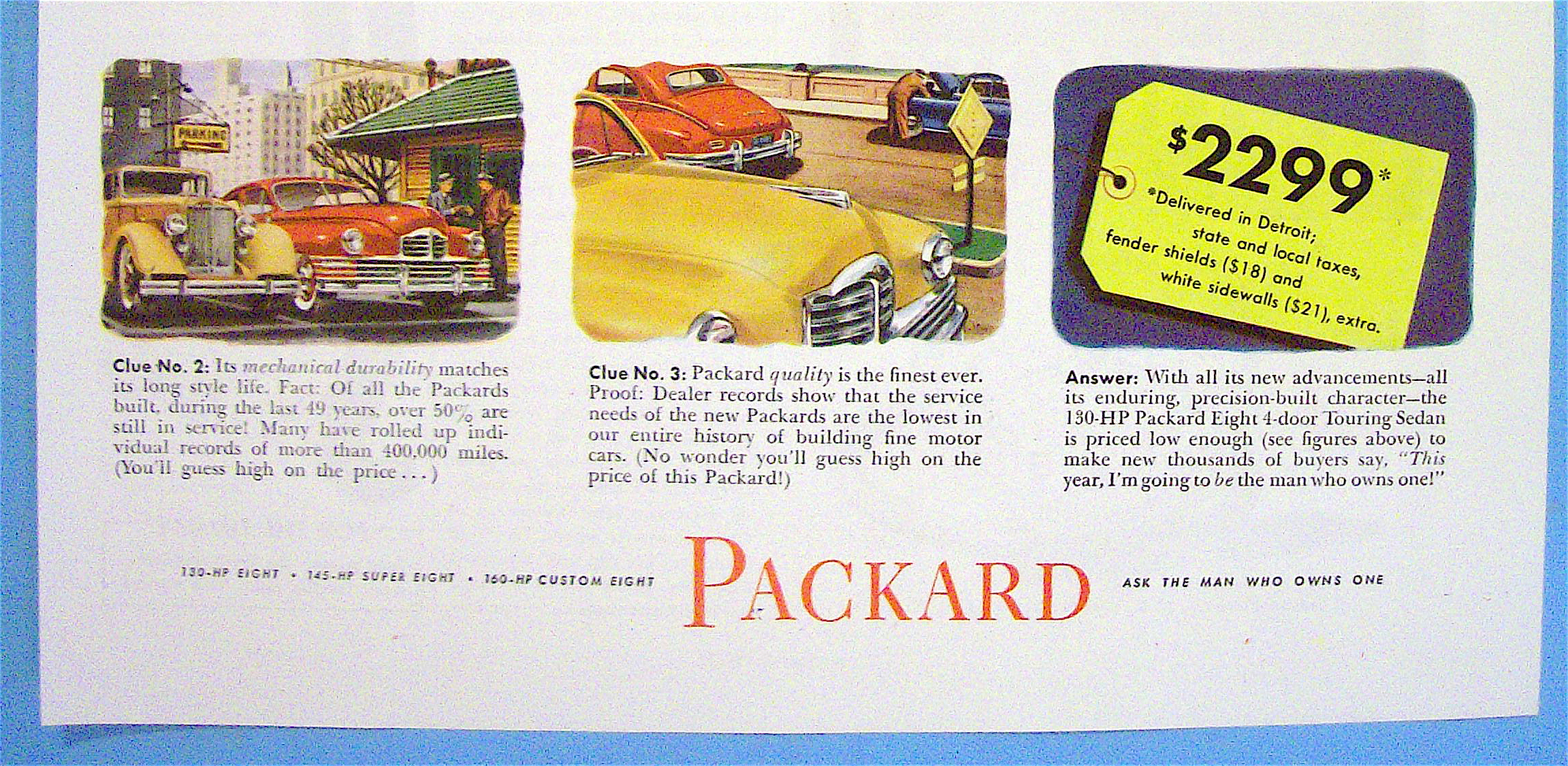 1949 Packard with Packard Eight Touring Sedan