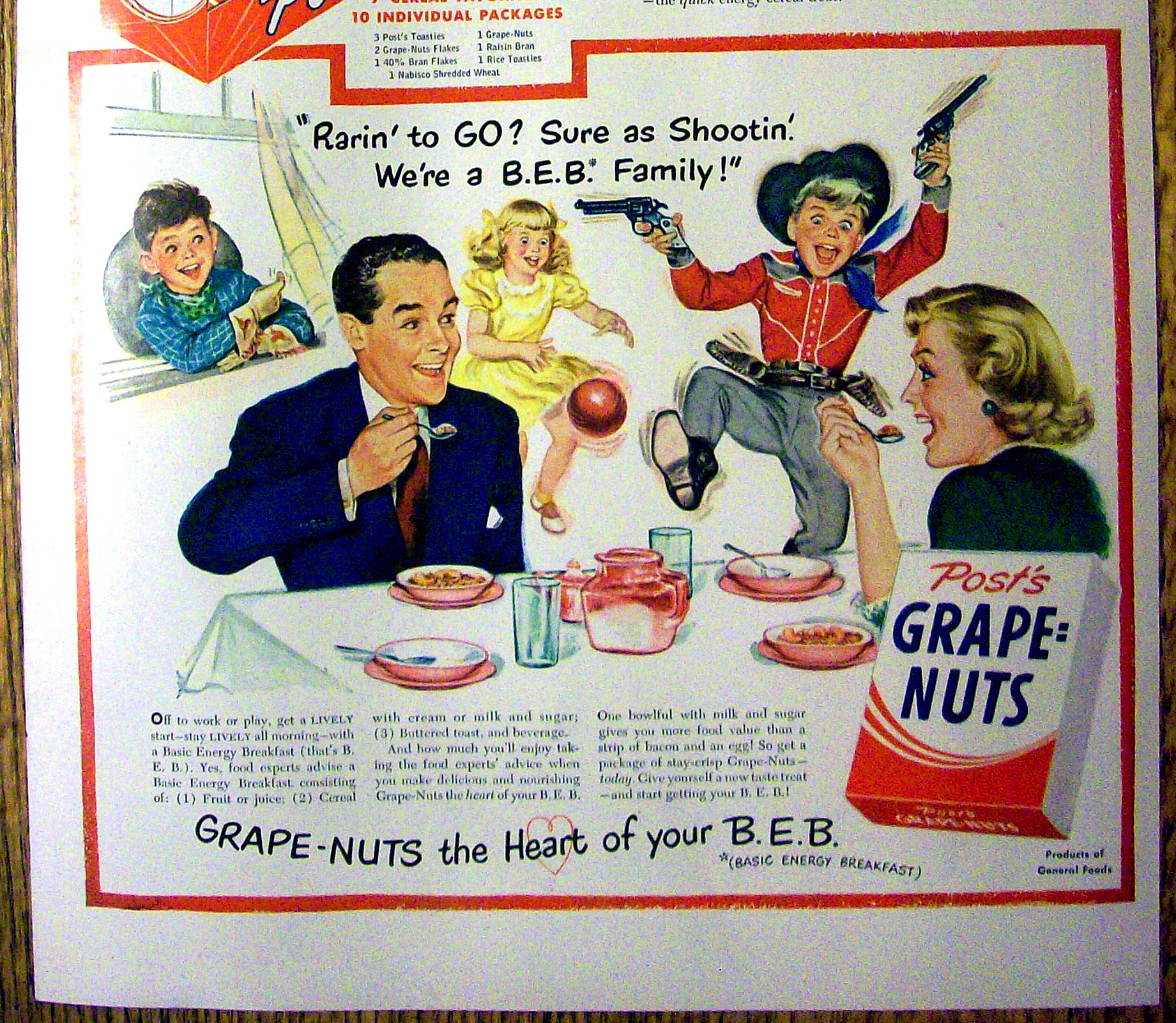 1949 Post Grape Nuts Cereal