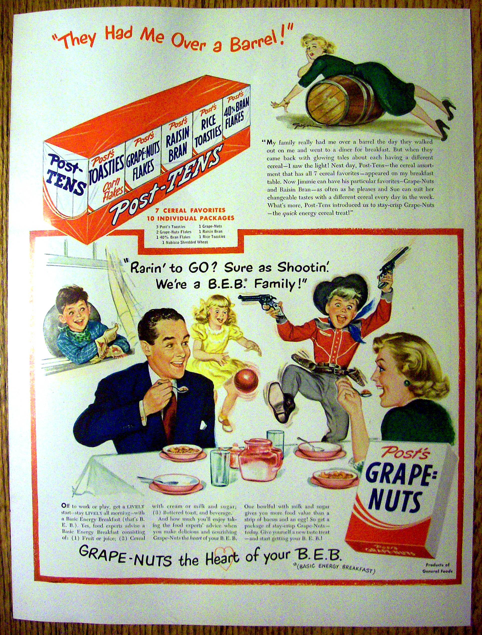 1949 Post Grape Nuts Cereal