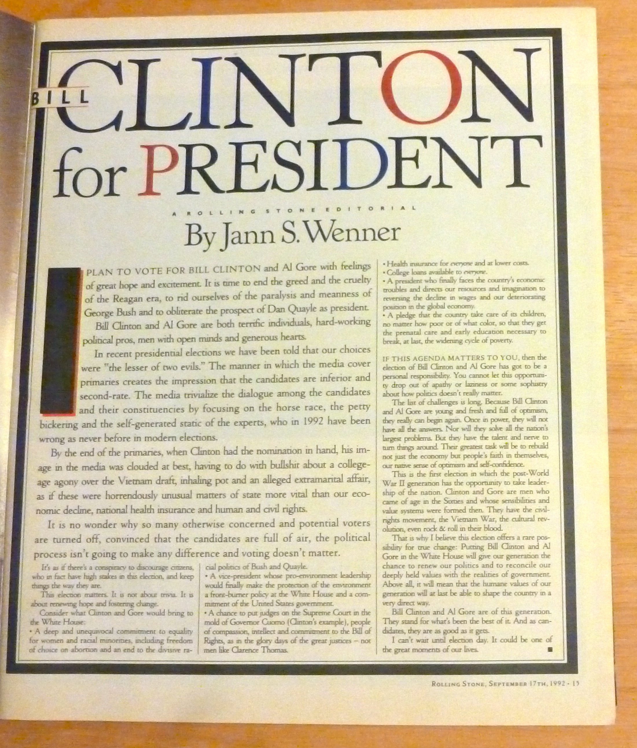 Rolling Stone-September 17, 1992-Bill Clinton