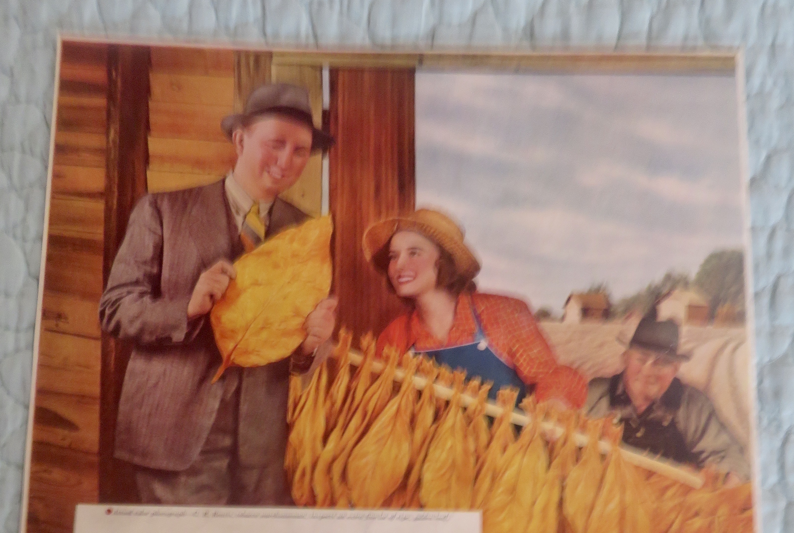 1940 Lucky Strike Cigarette with Man Looking At Tobacco