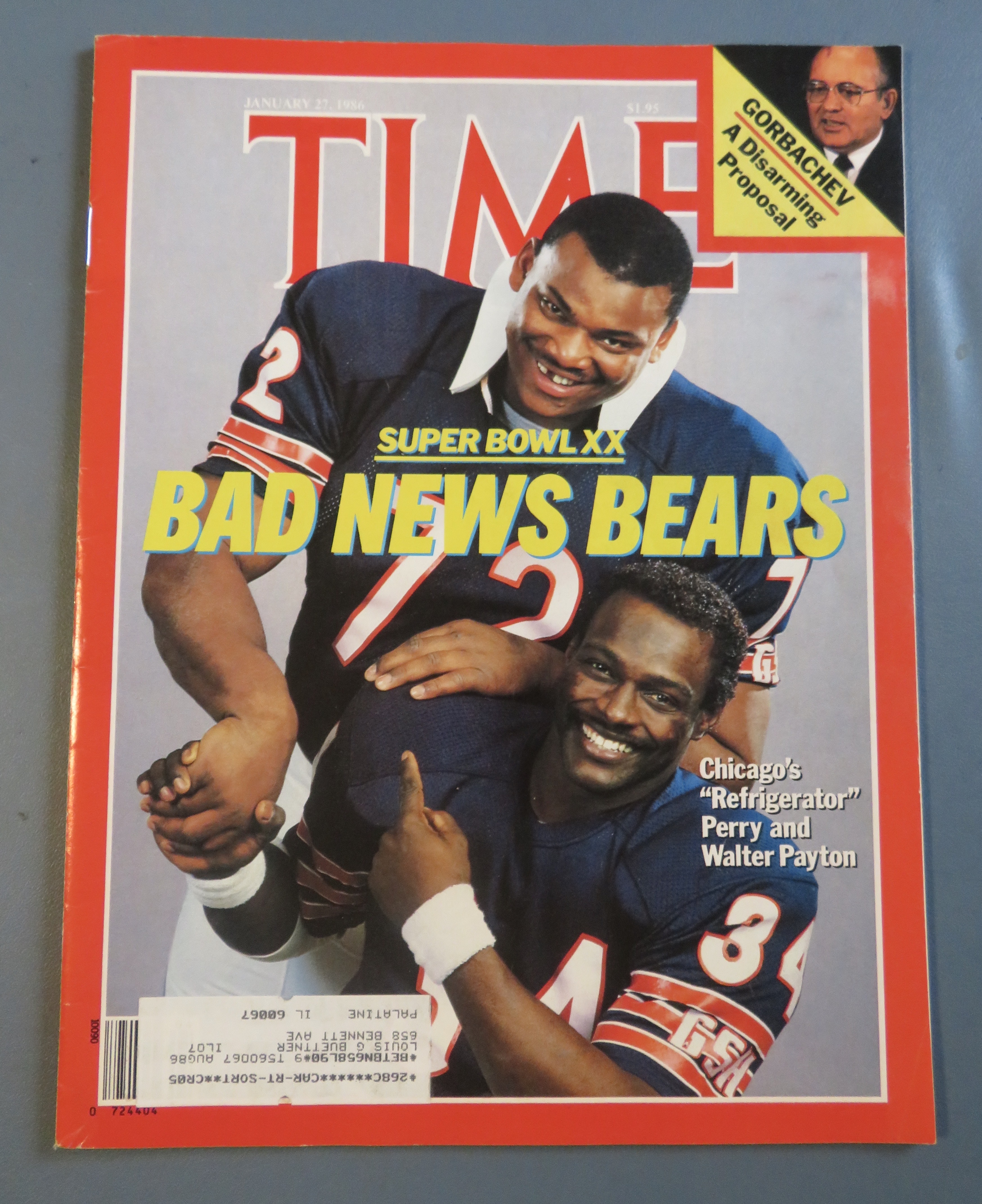 Time Magazine-January 27, 1986-Walter Payton