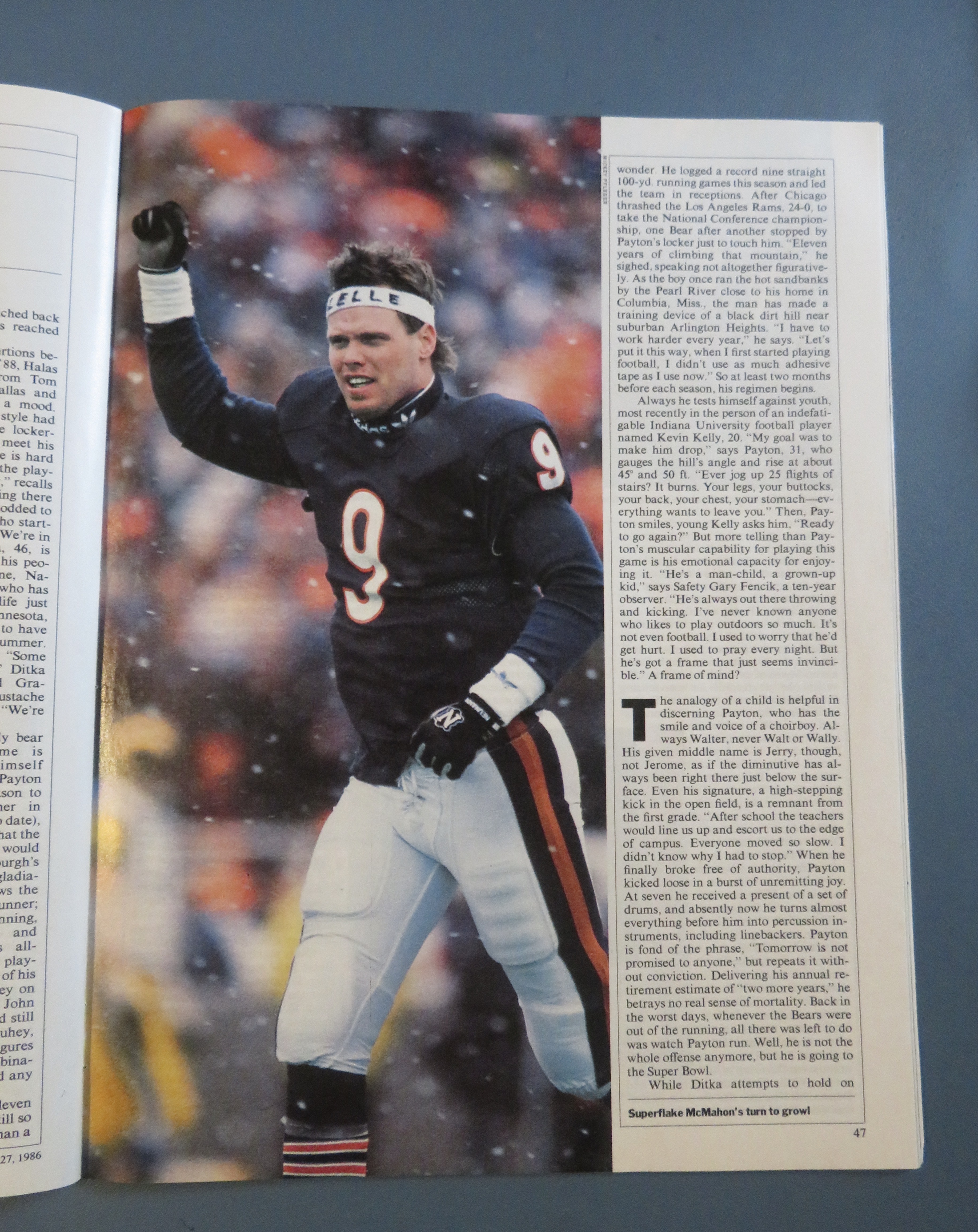 Time Magazine-January 27, 1986-Walter Payton