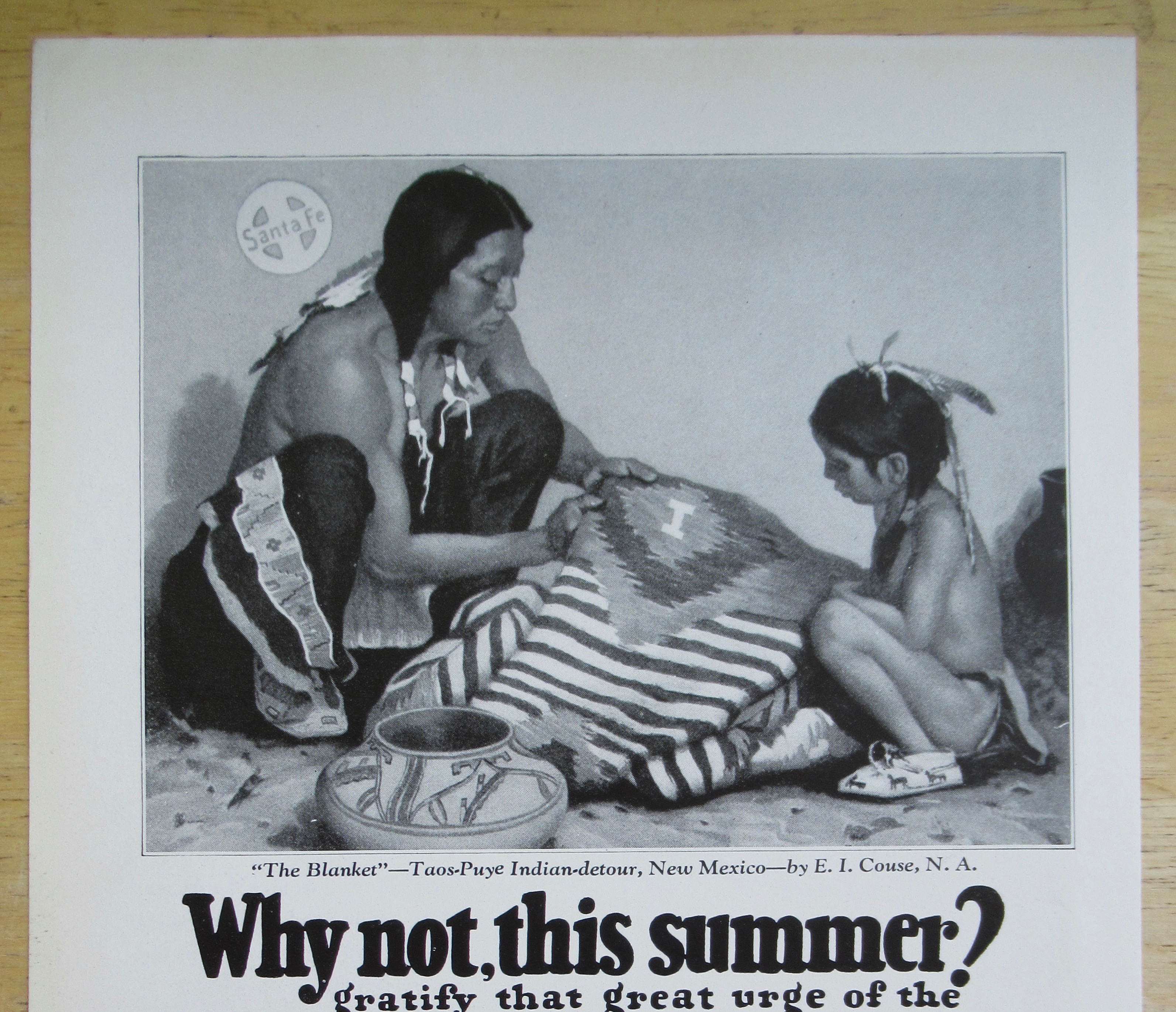 1929 Santa Fe Daily Excursions with The Blanket