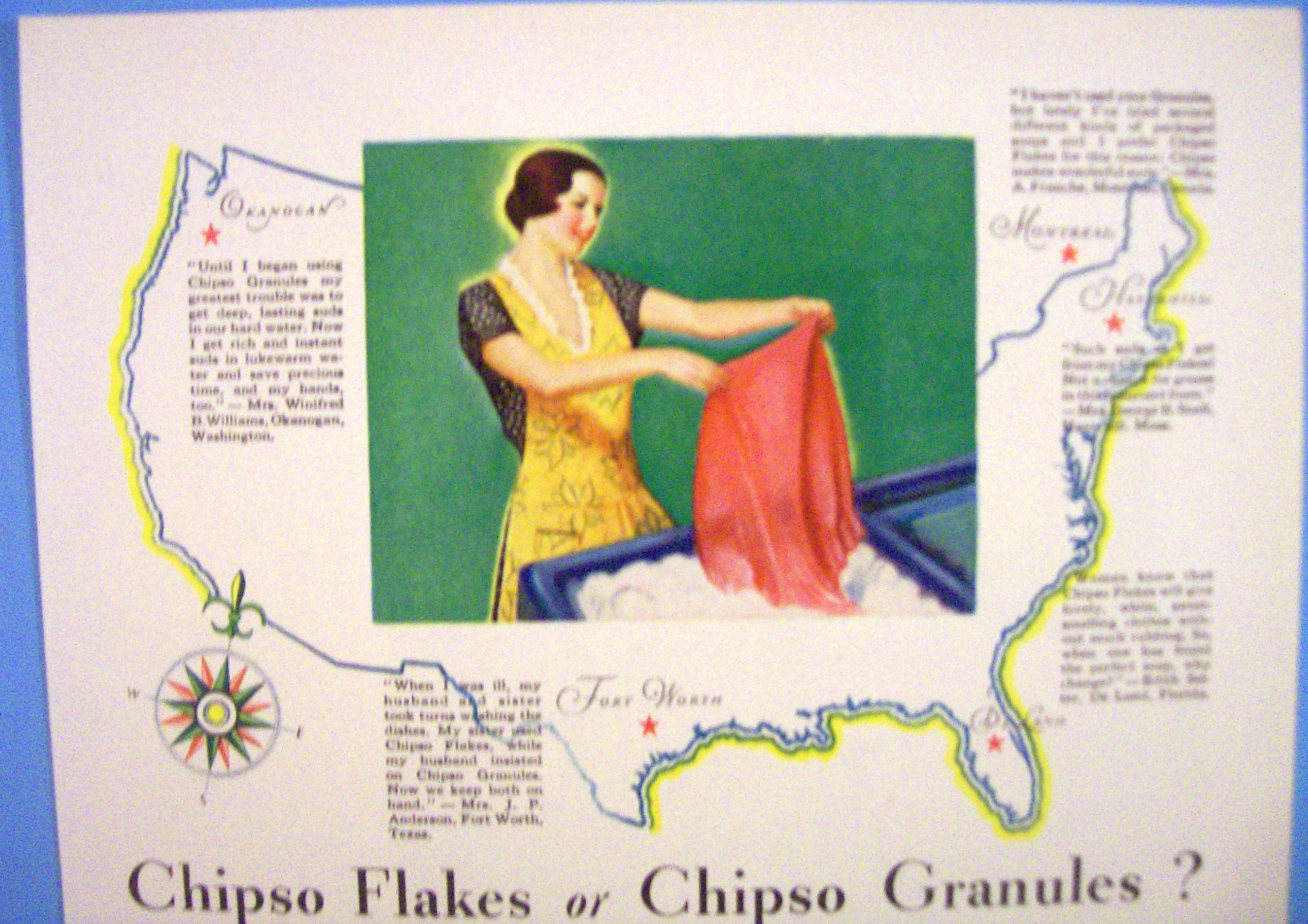 1931 Chipso with Woman Washing The Clothes