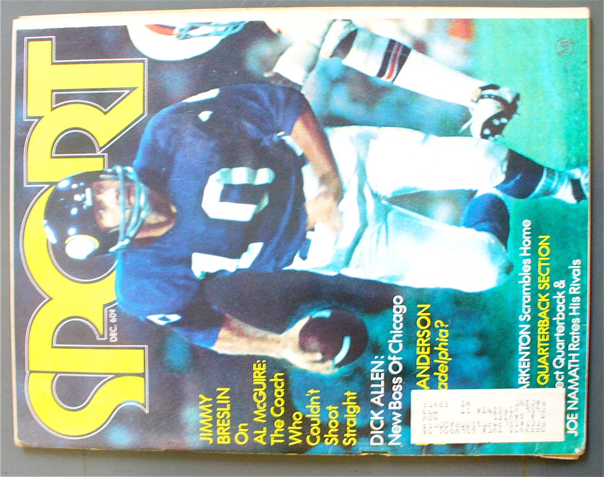Sports Magazine December 1972 Jimmy Breslin