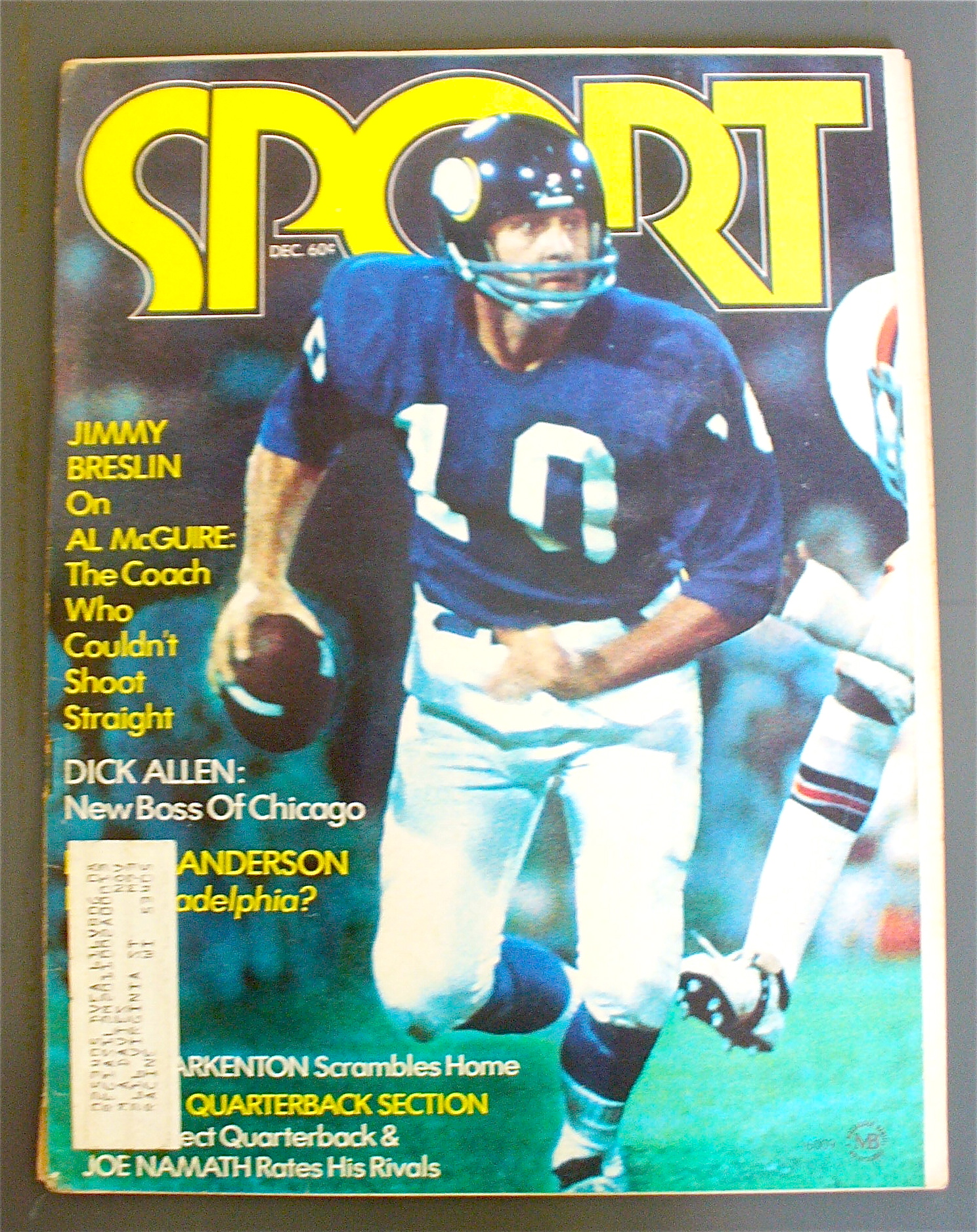 Sports Magazine December 1972 Jimmy Breslin