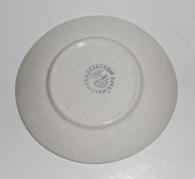 VINTAGE Franciscan Pottery Starburst Saucer w/Delleen Enge Sticker