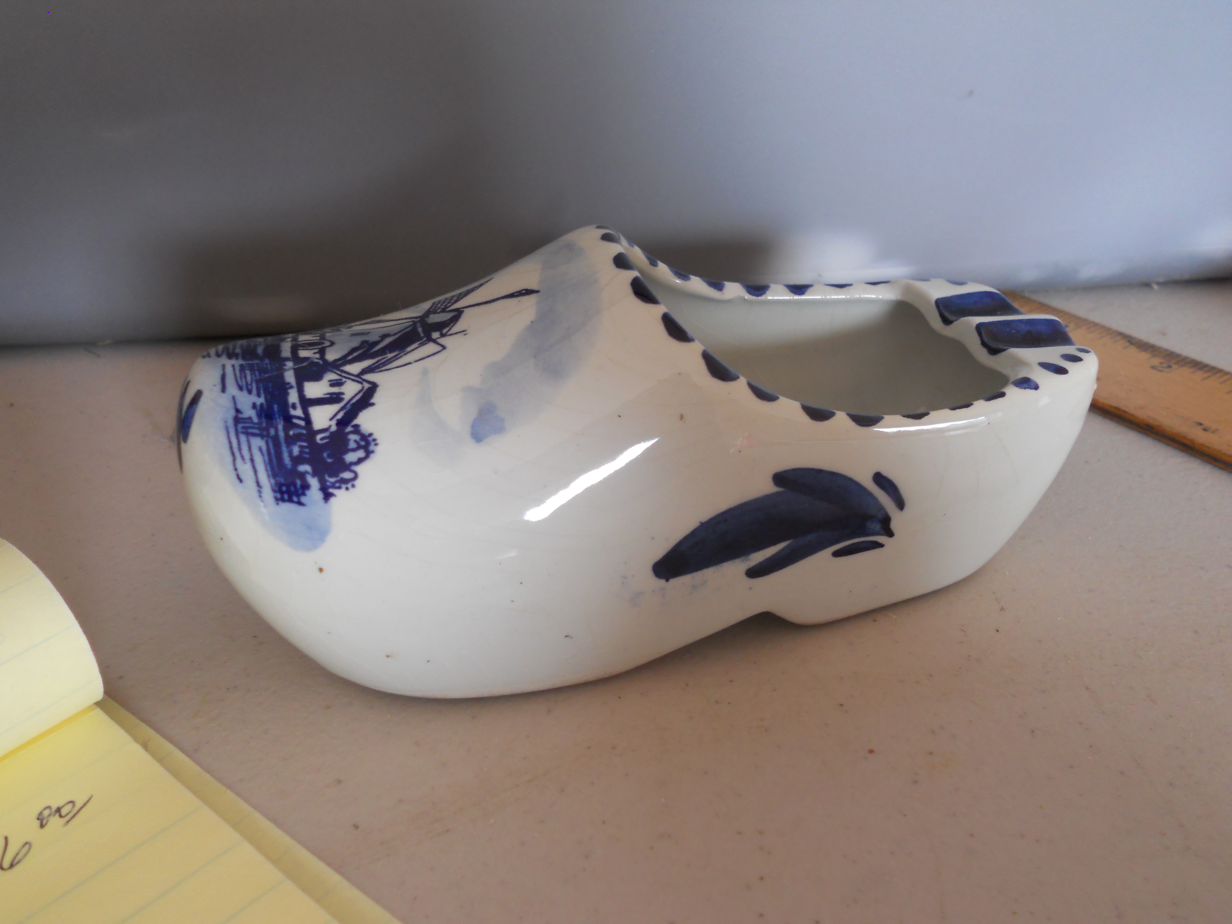 Delft Blue Ashtray Windmill Scene