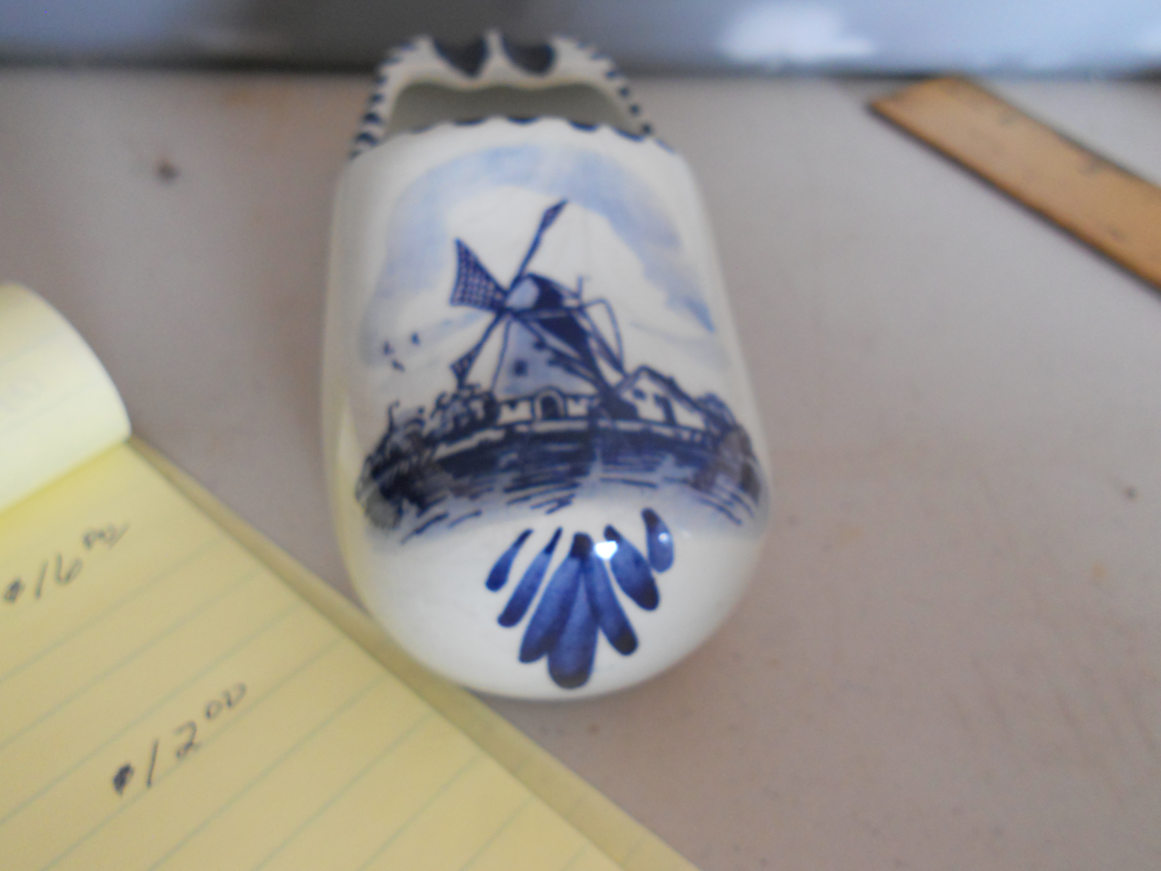 Delft Blue Ashtray Windmill Scene