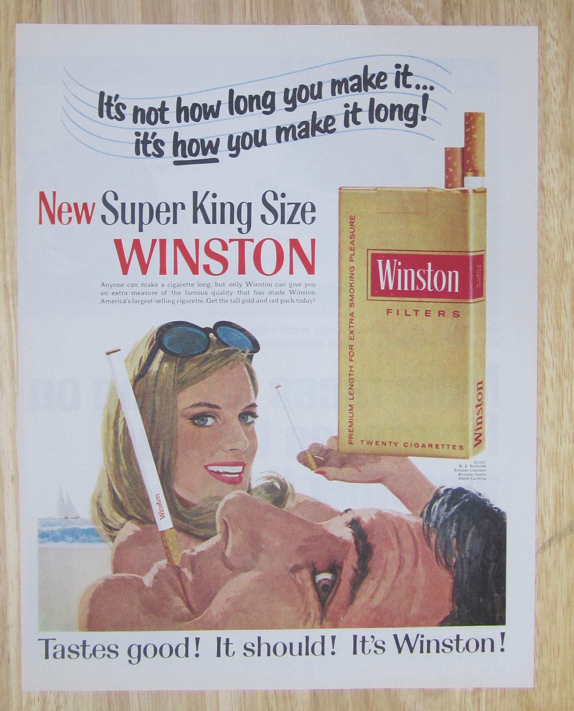 1967 Winston Cigarettes with Man & Woman Smoking