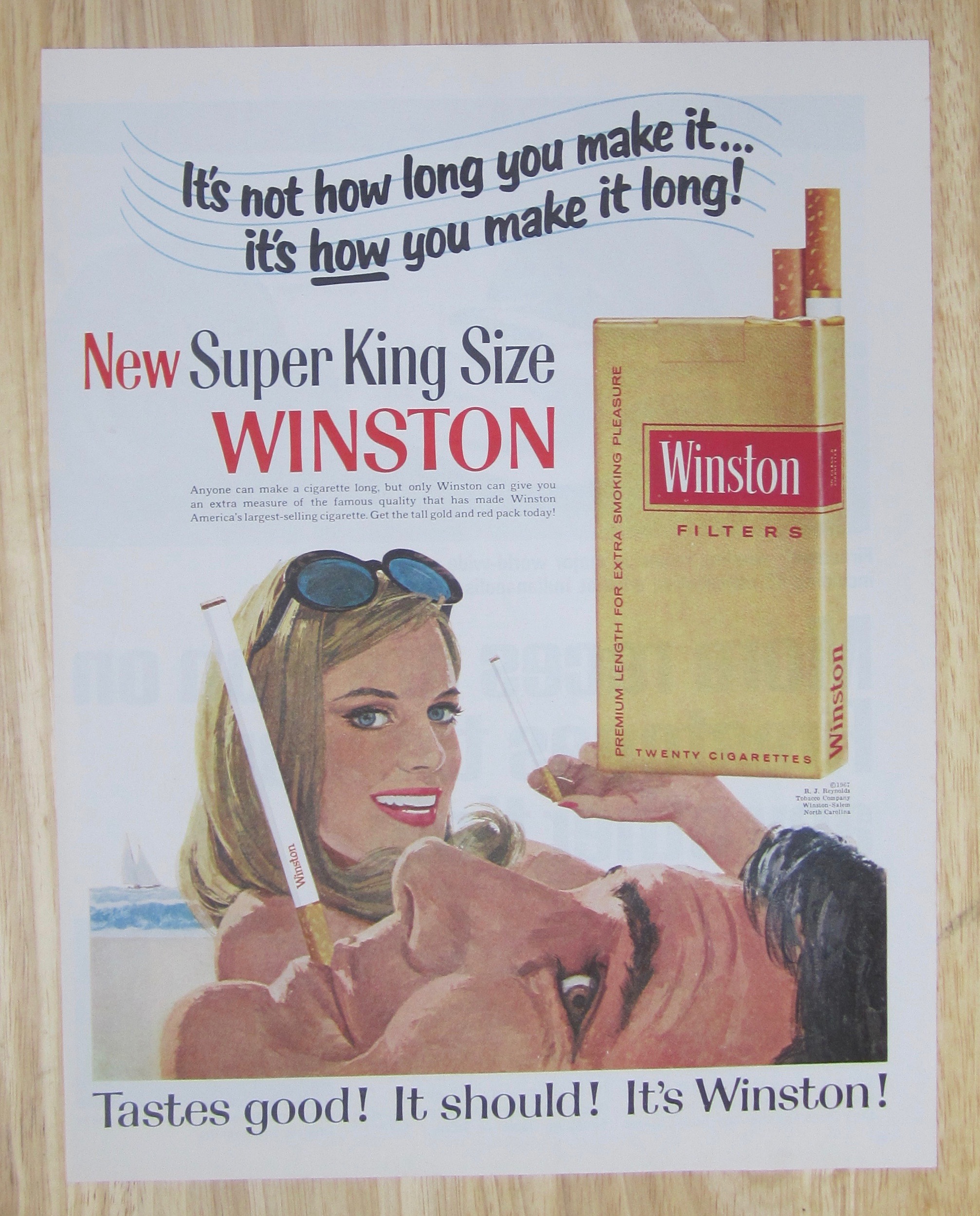 1967 Winston Cigarettes with Man & Woman Smoking