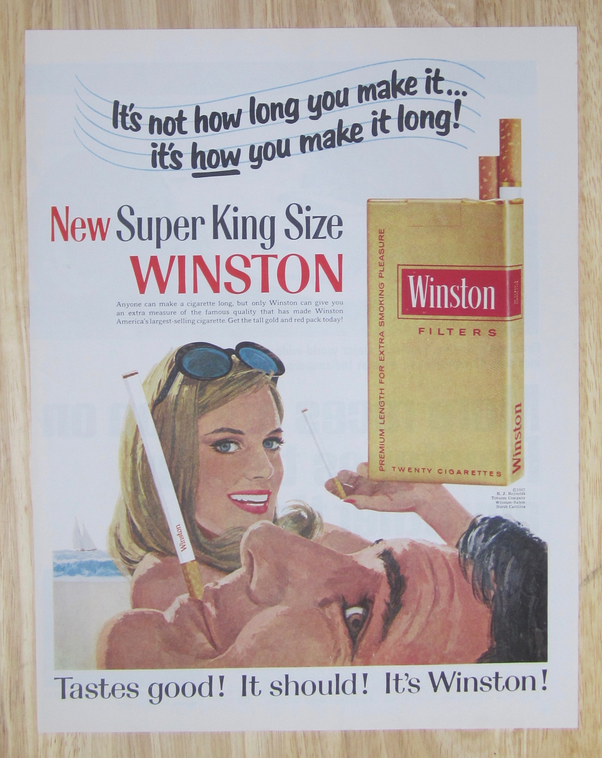 1967 Winston Cigarettes with Man & Woman Smoking