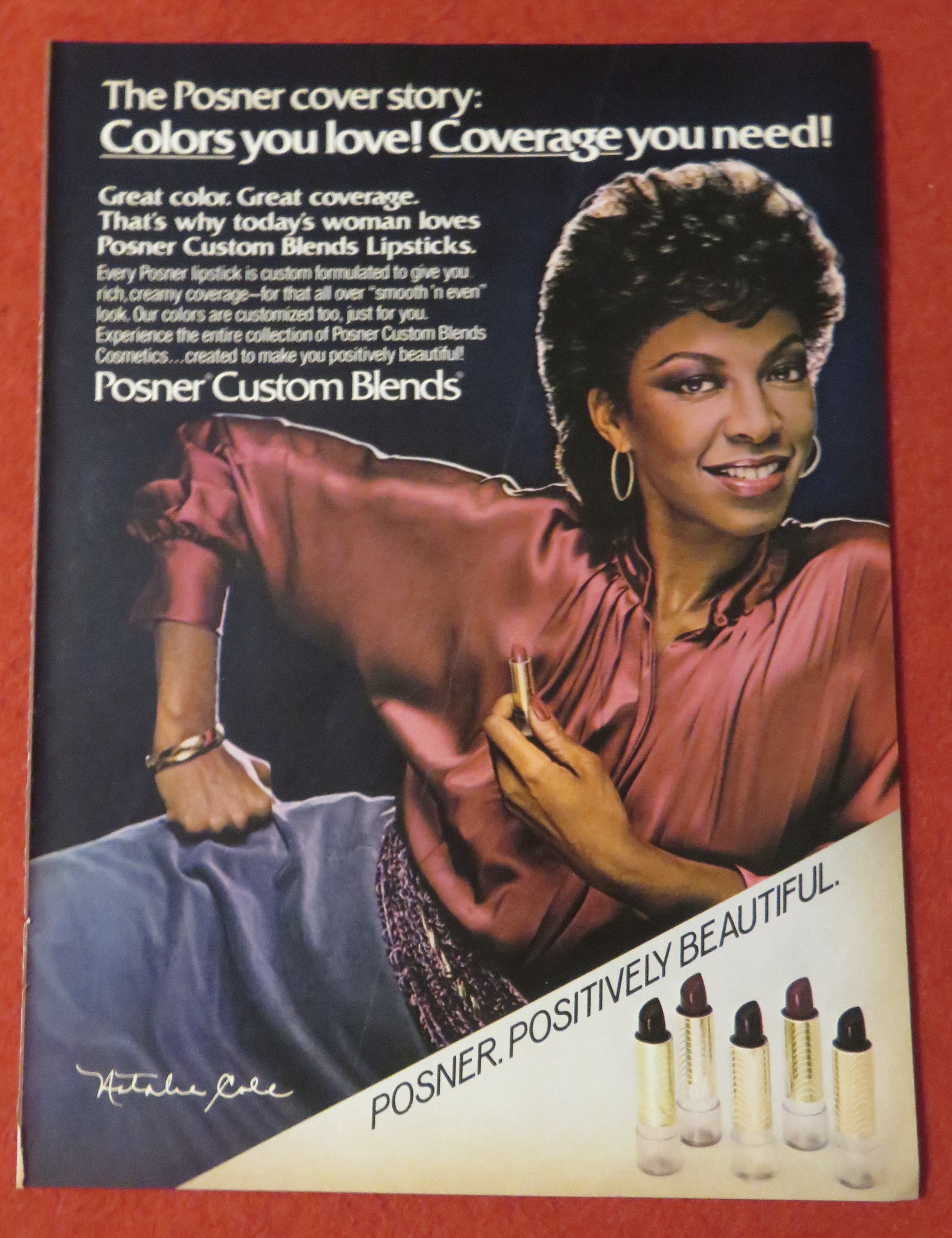 1982 Posner Custom Blends Lipstick with Natalie Cole