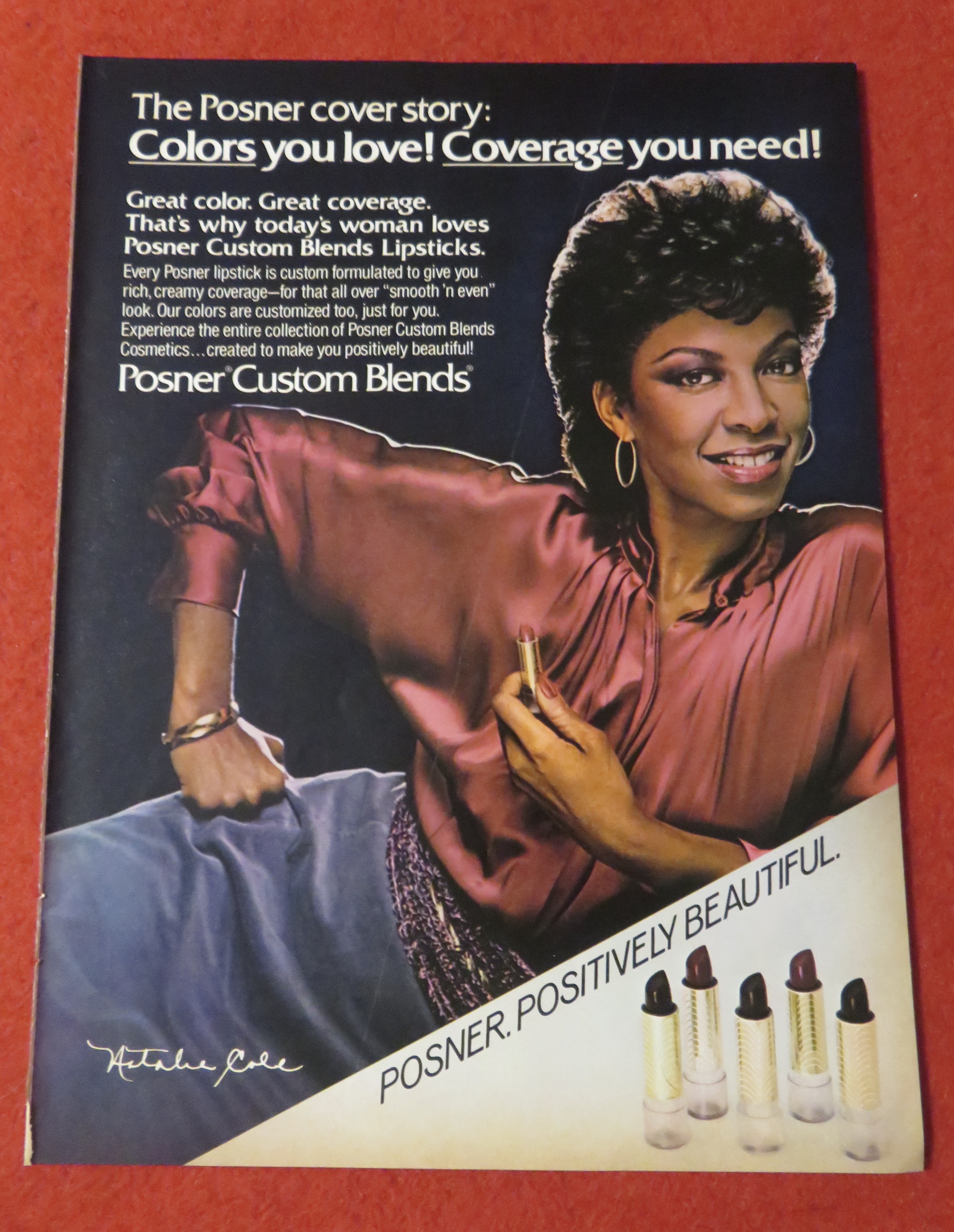 1982 Posner Custom Blends Lipstick with Natalie Cole