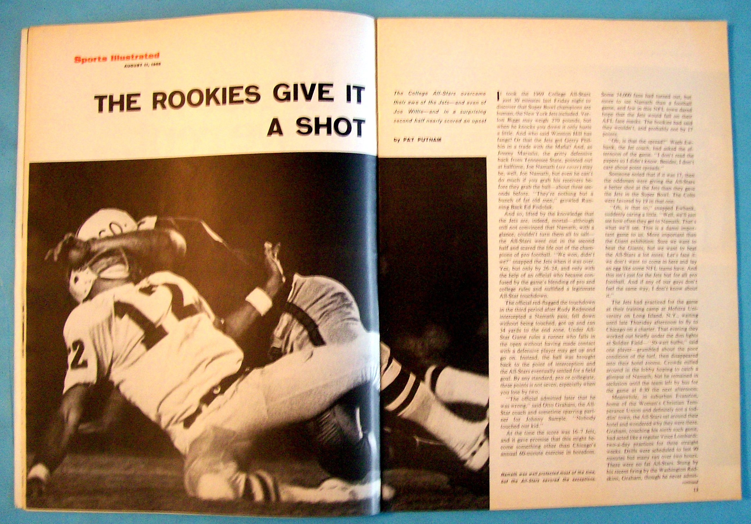 Sports Illustrated Magazine-August 11, 1969-Joe Is Back