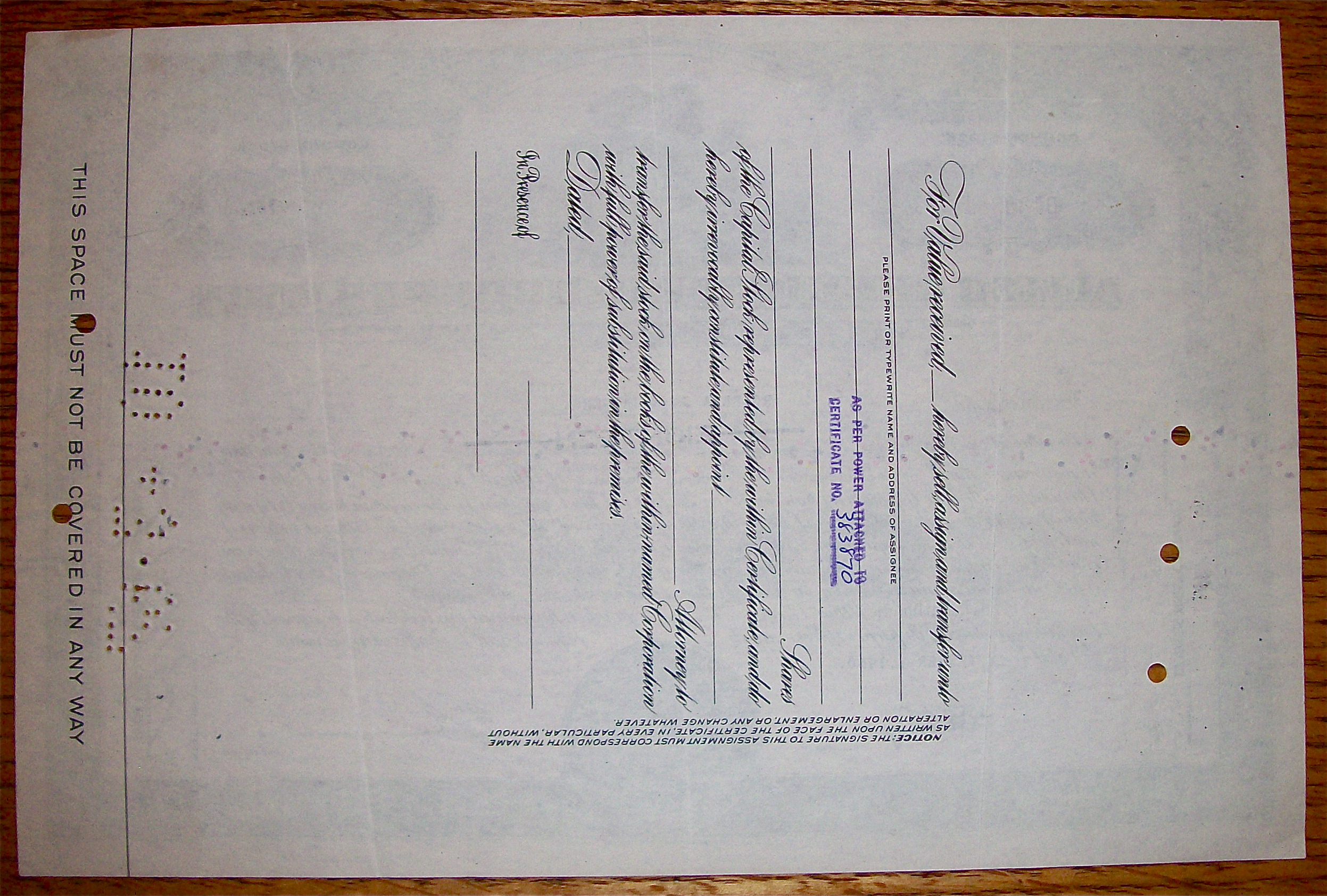 1950 Allied Chemical & Dye Corp Stock Certificate